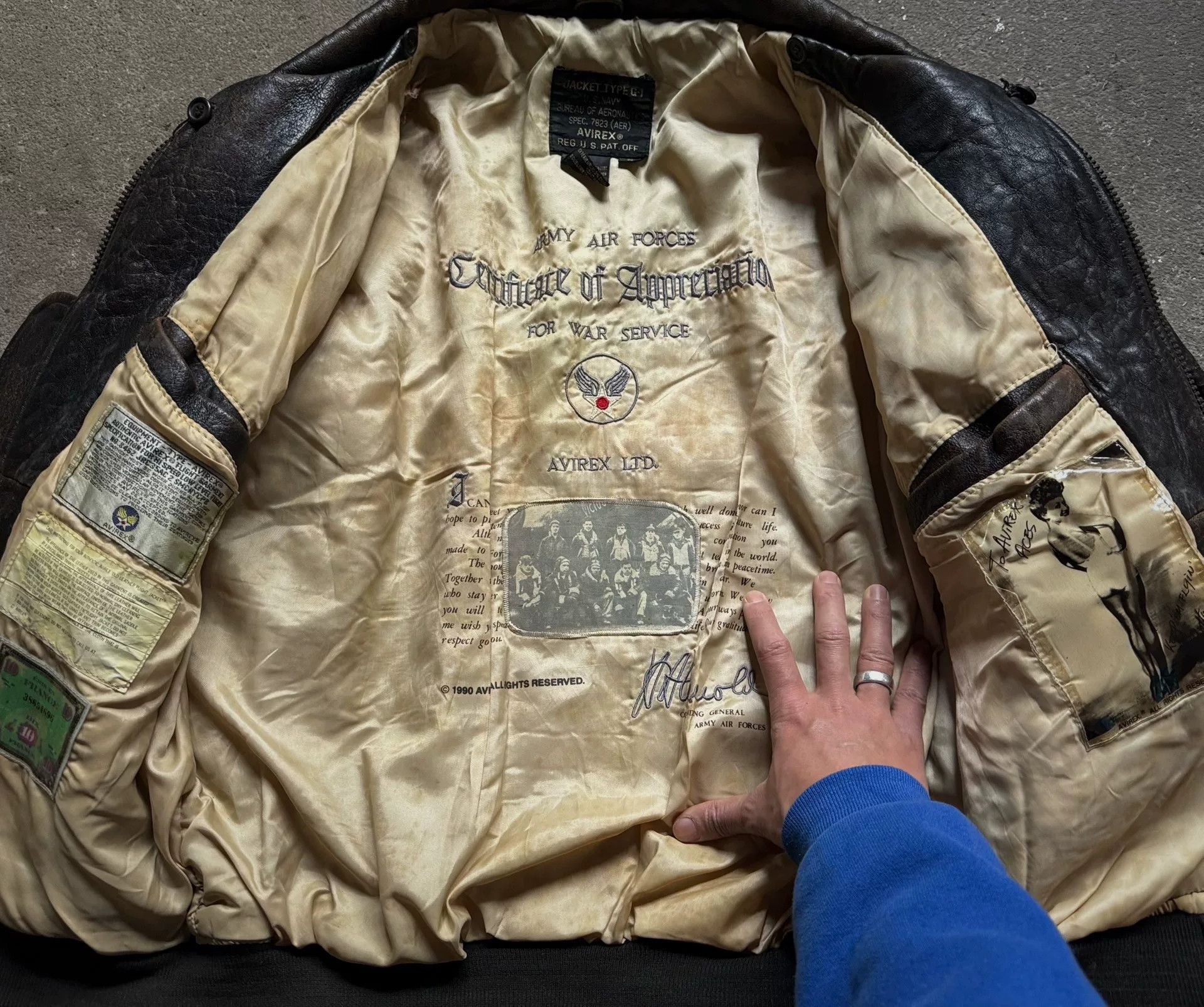 Vintage Vintage Avirex G1 Flight Leather Jacket Size US XXL / EU 58 / 5 - 6 Thumbnail