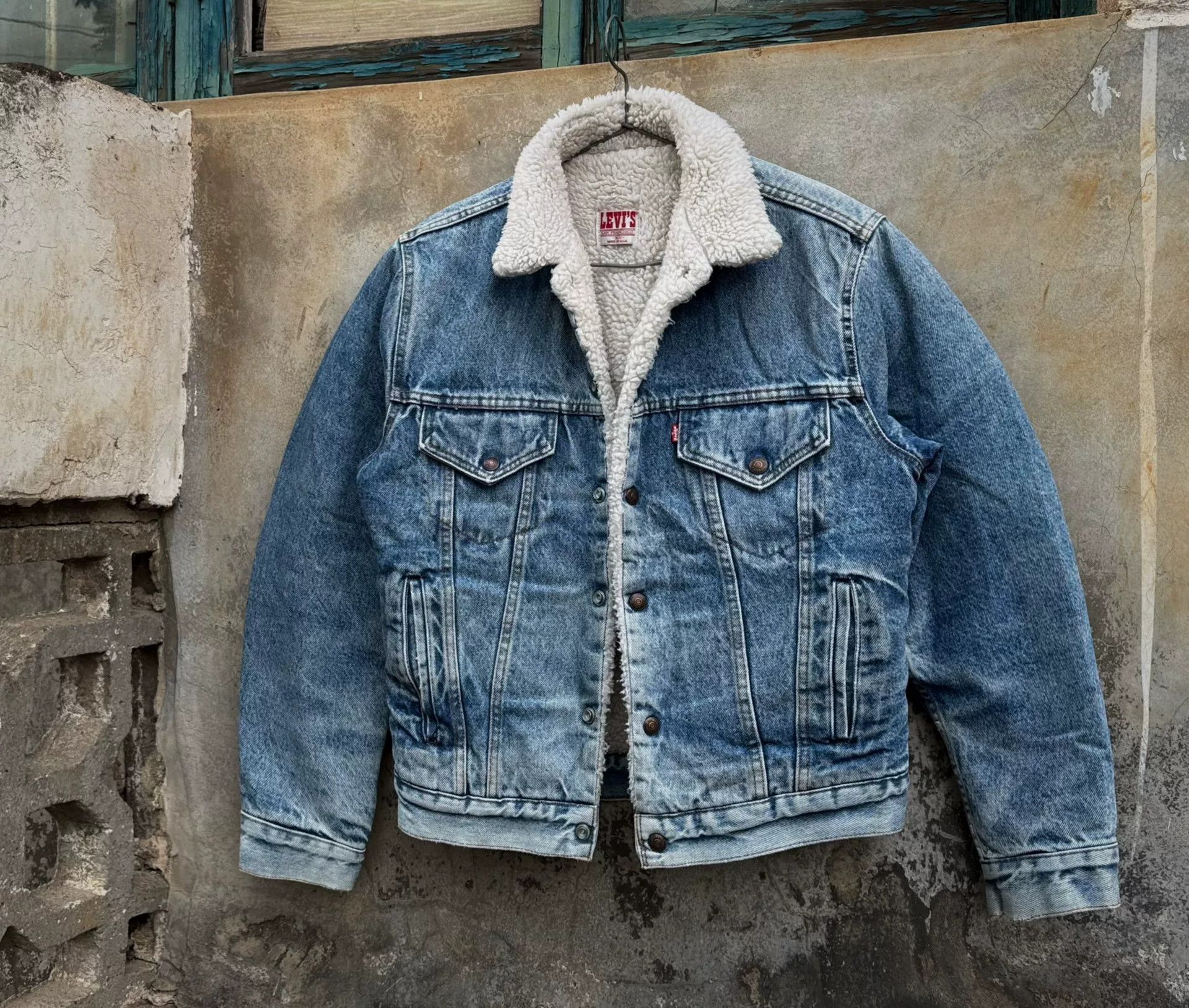 Vintage Vintage 1986 Levi's Denim Boa Jacket Size US M / EU 48-50 / 2 - 5 Thumbnail