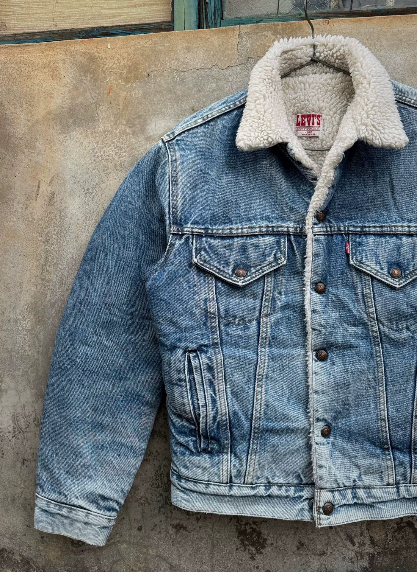 Vintage Vintage 1986 Levi's Denim Boa Jacket Size US M / EU 48-50 / 2 - 4 Thumbnail
