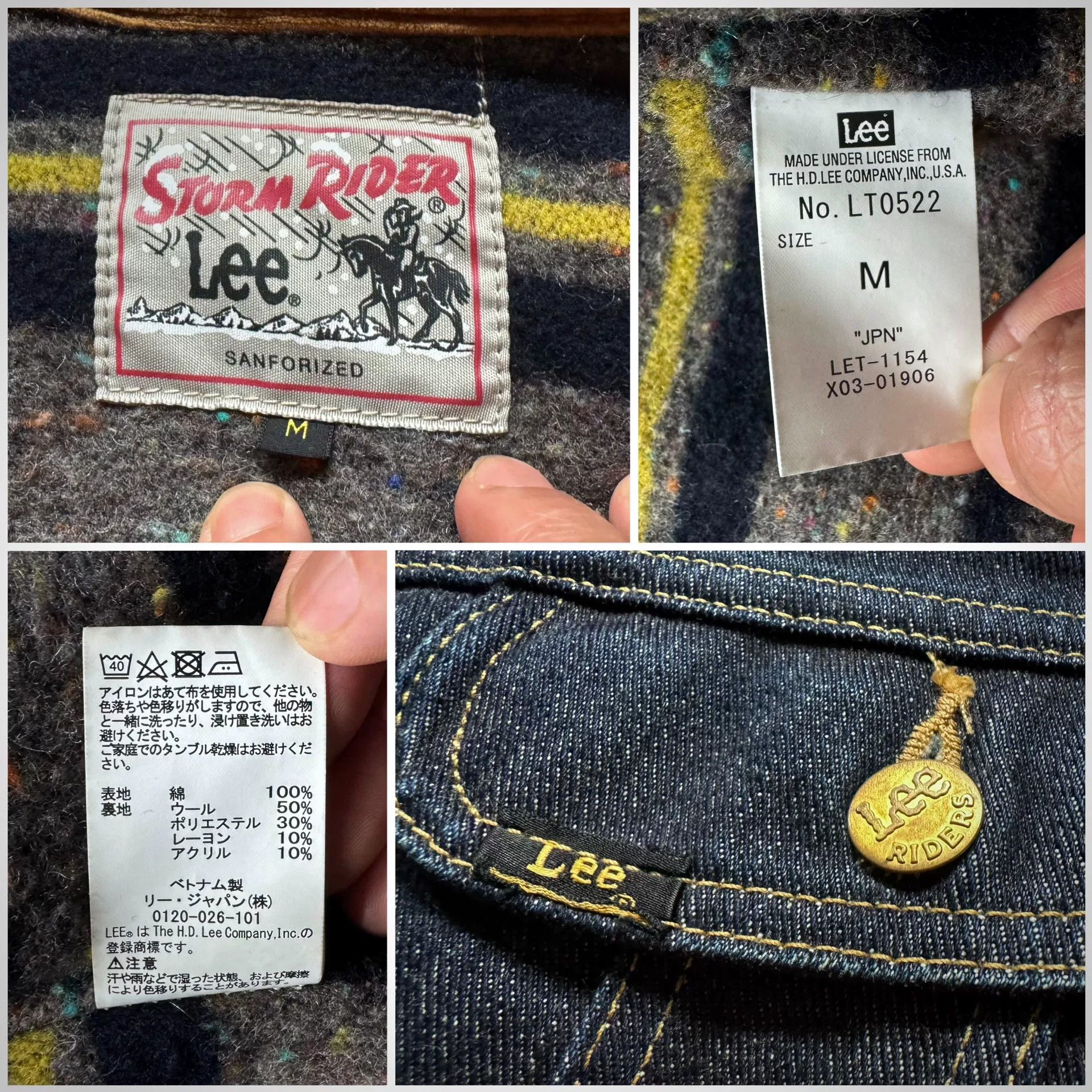 Vintage Vintage Lee Storm Rider Denim Jacket Size US M / EU 48-50 / 2 - 6 Thumbnail