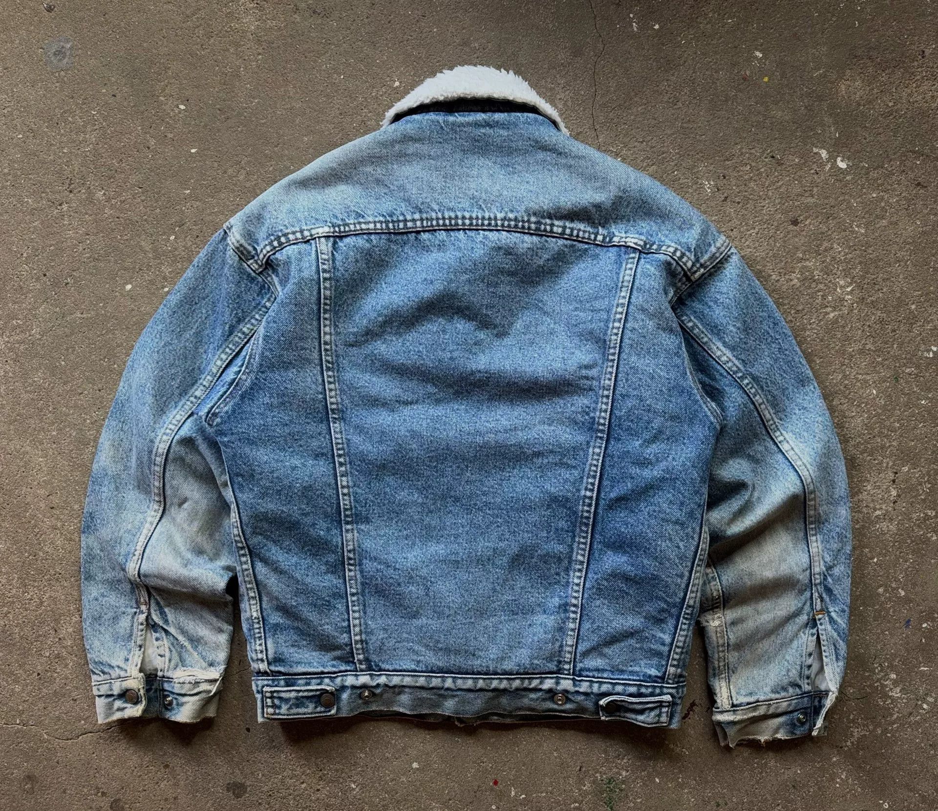 Vintage Vintage 1988 Levi's Shearling Denim Jacket Size US M / EU 48-50 / 2 - 7 Thumbnail