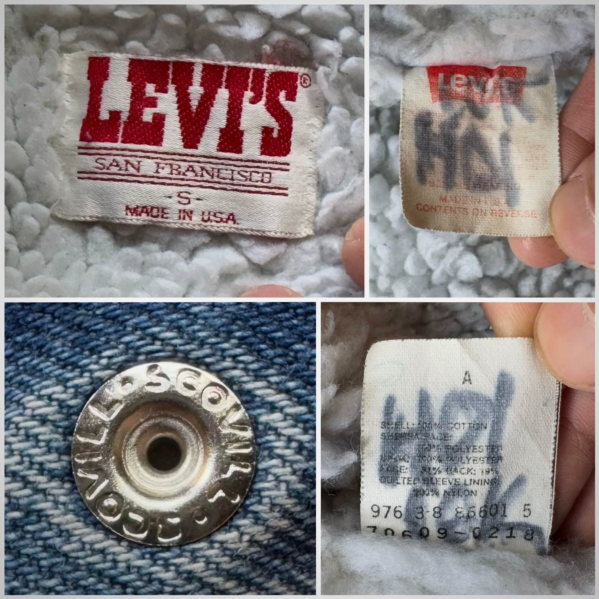 Vintage Vintage 1988 Levi's Shearling Denim Jacket Size US M / EU 48-50 / 2 - 6 Thumbnail