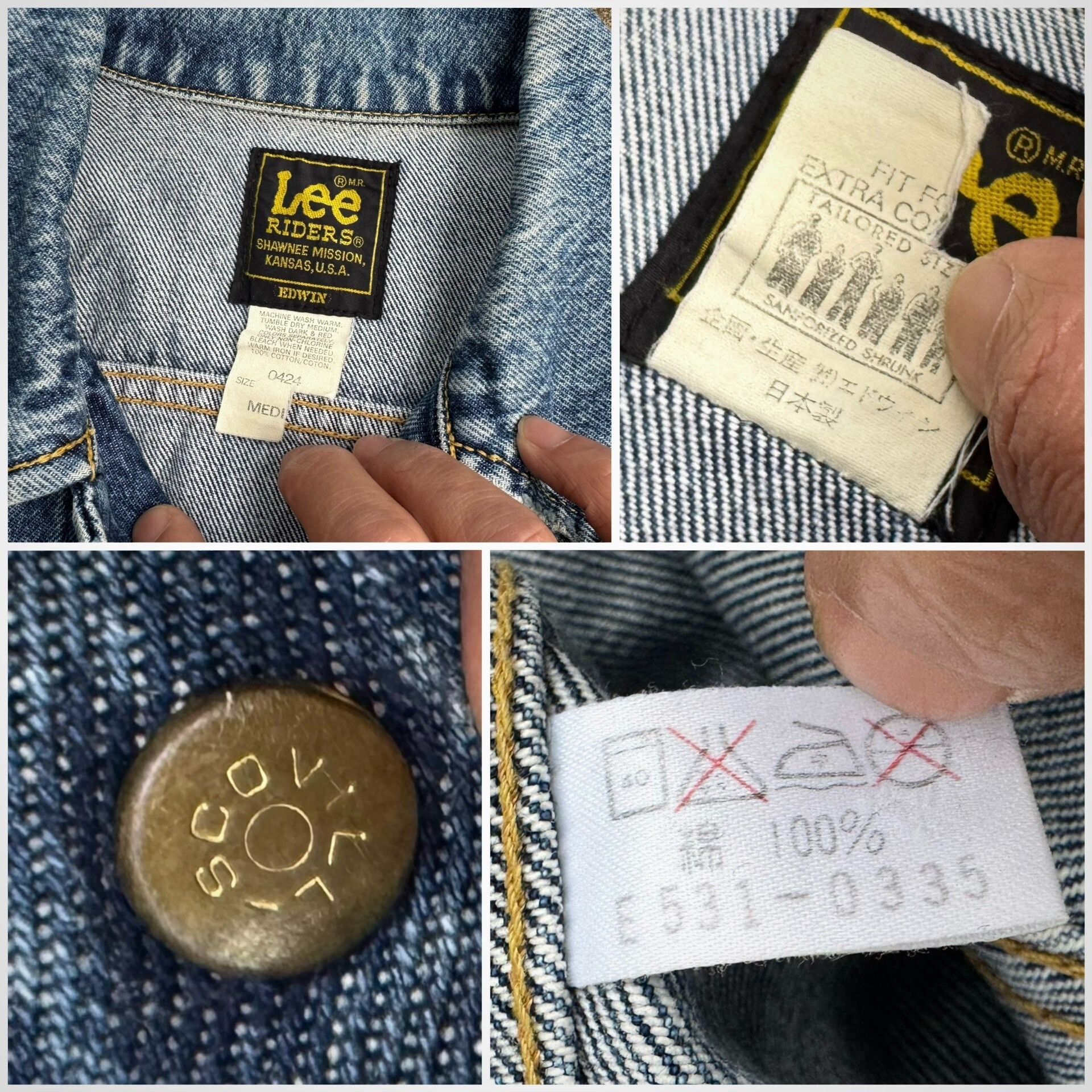 Vintage Vintage 90s Lee Rider 101J Denim Jacket Size US M / EU 48-50 / 2 - 4 Thumbnail