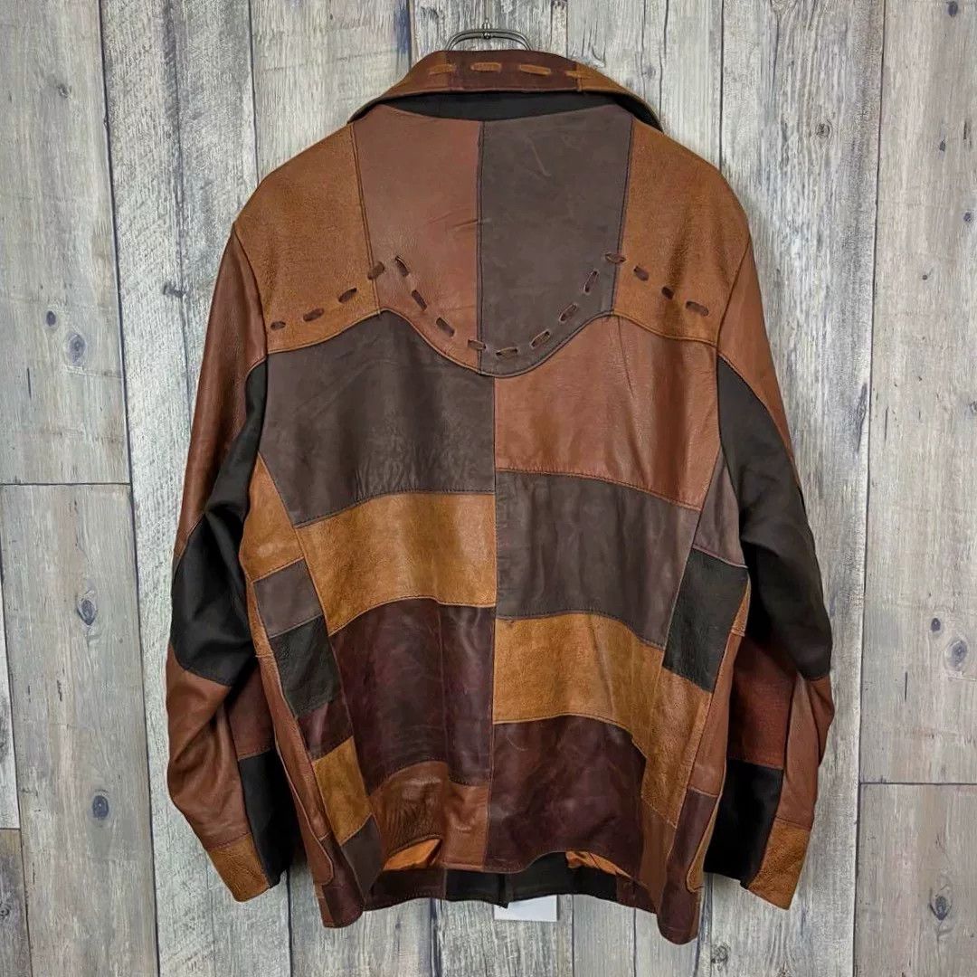 Vintage Vintage 70s South Bay Leather Patchwork Jacket Size US M / EU 48-50 / 2 - 8 Thumbnail
