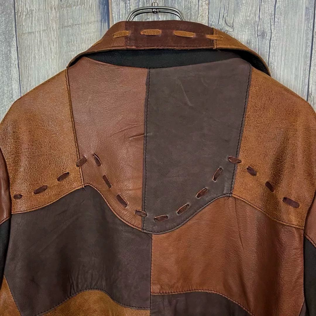 Vintage Vintage 70s South Bay Leather Patchwork Jacket Size US M / EU 48-50 / 2 - 6 Thumbnail