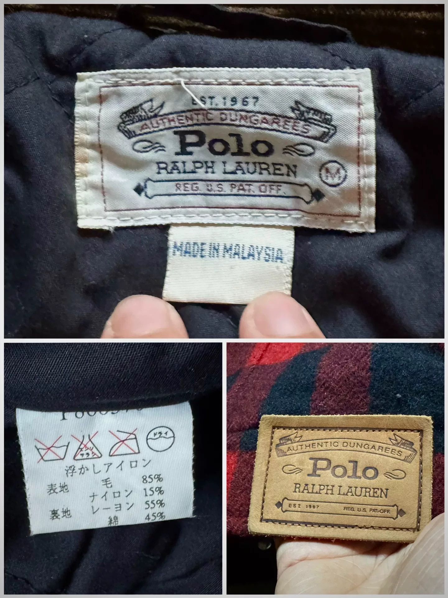 Vintage 1980s Polo Ralph Lauren Vintage Wool Jacket Size US M / EU 48-50 / 2 - 4 Thumbnail