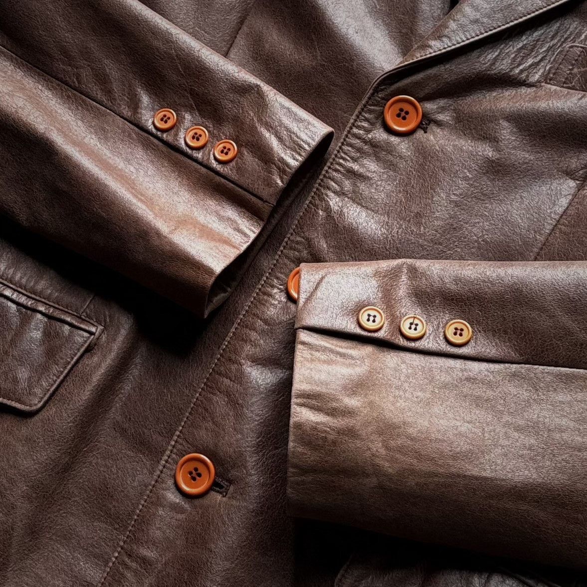 Vintage Vintage Ultimate Leather Blazer Size US M / EU 48-50 / 2 - 2 Thumbnail