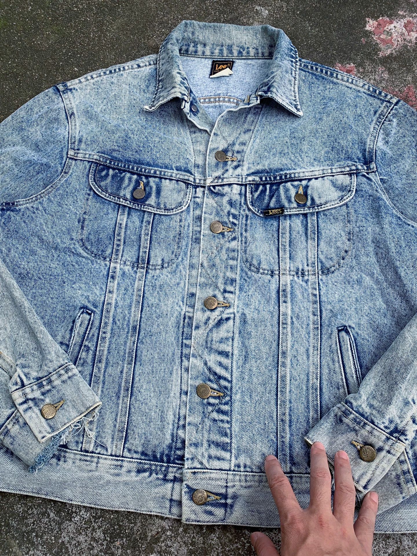 Vintage Vintage Lee 80s Denim Jacket Size US M / EU 48-50 / 2 - 2 Thumbnail