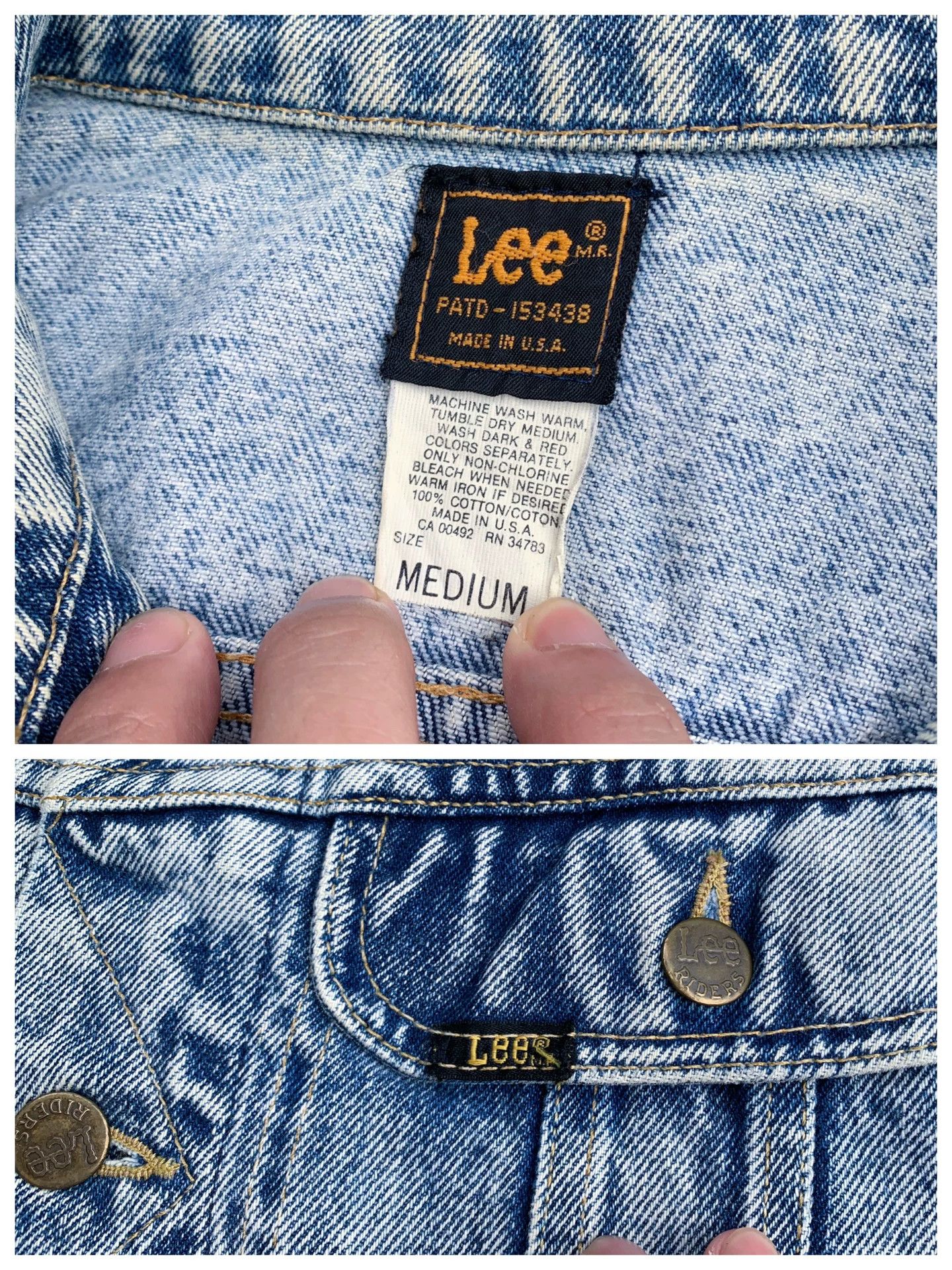 Vintage Vintage Lee 80s Denim Jacket Size US M / EU 48-50 / 2 - 3 Thumbnail