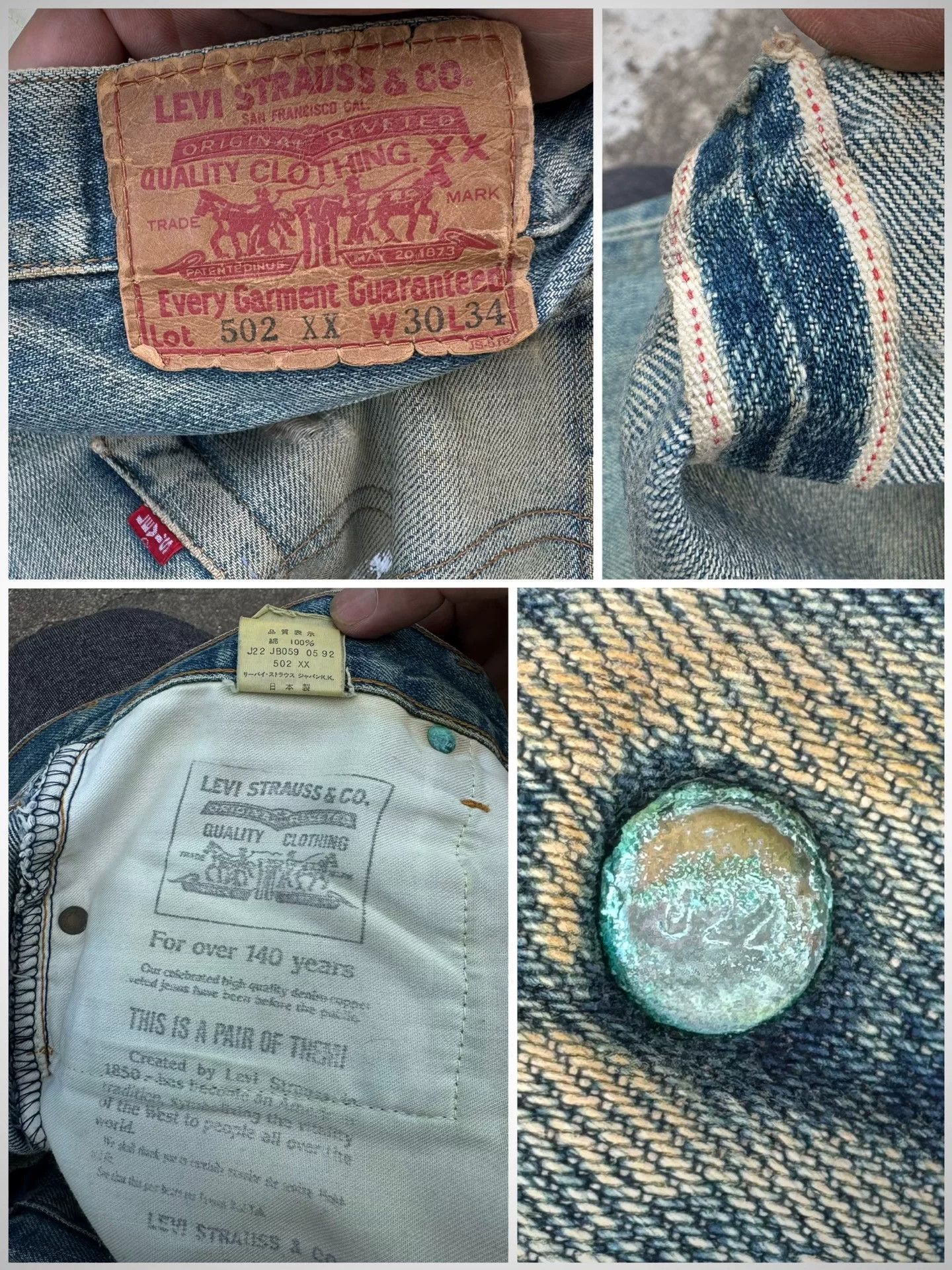 Vintage Vintage Levis LVC 502xx Jeans Size US 30 / EU 46 - 4 Thumbnail