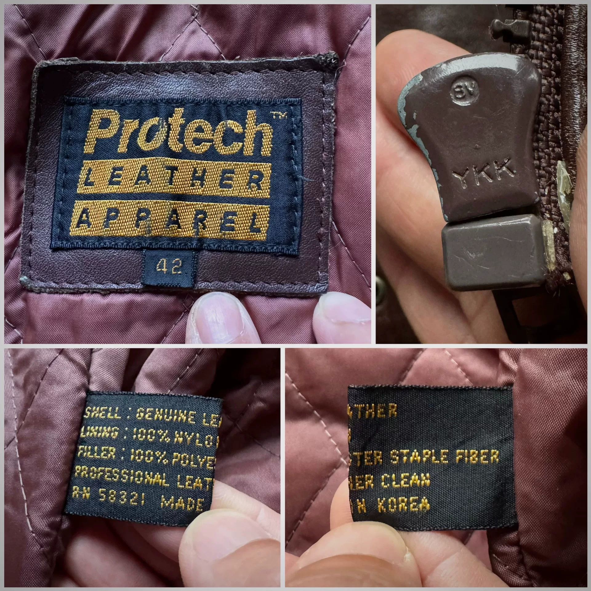 Vintage Vintage Protech Leather Motorcycle Jacket Size US XS / EU 42 / 0 - 5 Thumbnail