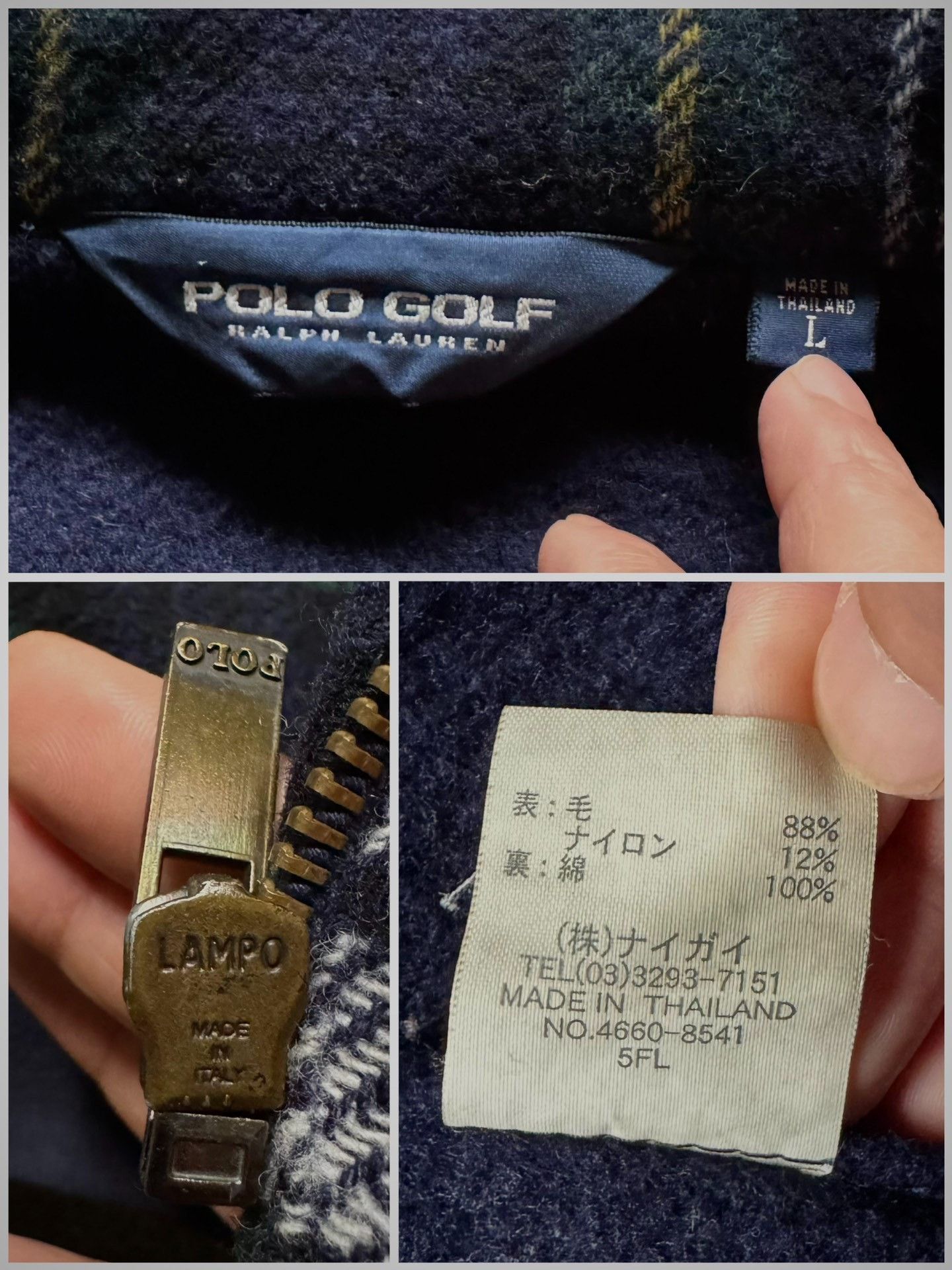 Vintage Vintage Polo Golf Wool Jacket Size US L / EU 52-54 / 3 - 6 Thumbnail