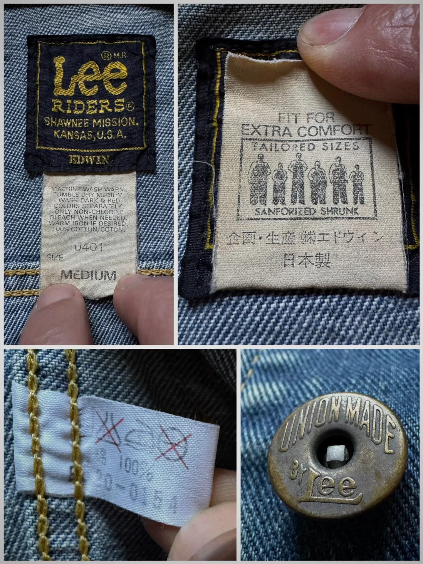 Vintage Vintage Lee Riders Denim Jacket Size US M / EU 48-50 / 2 - 4 Thumbnail
