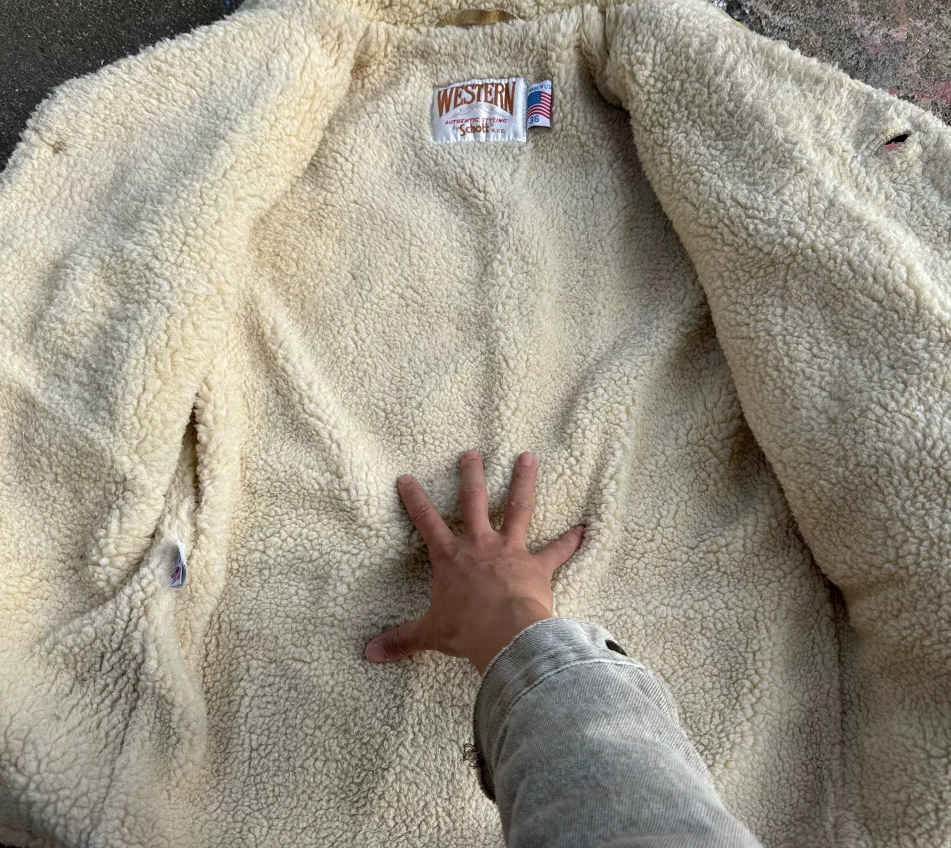 Vintage Vintage Schott Shearling Farmer Coat Size US S / EU 44-46 / 1 - 4 Thumbnail