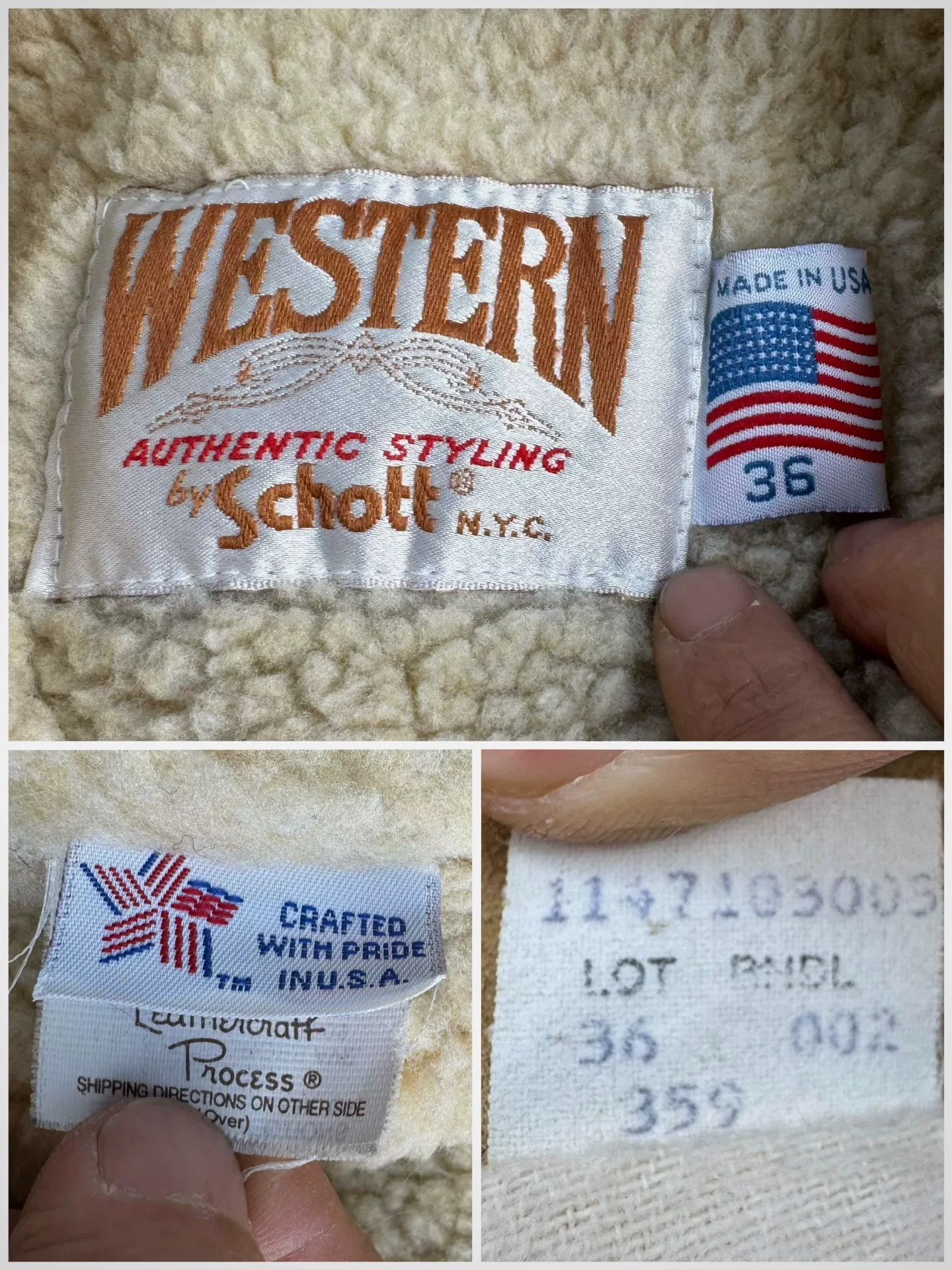 Vintage Vintage Schott Shearling Farmer Coat Size US S / EU 44-46 / 1 - 5 Thumbnail