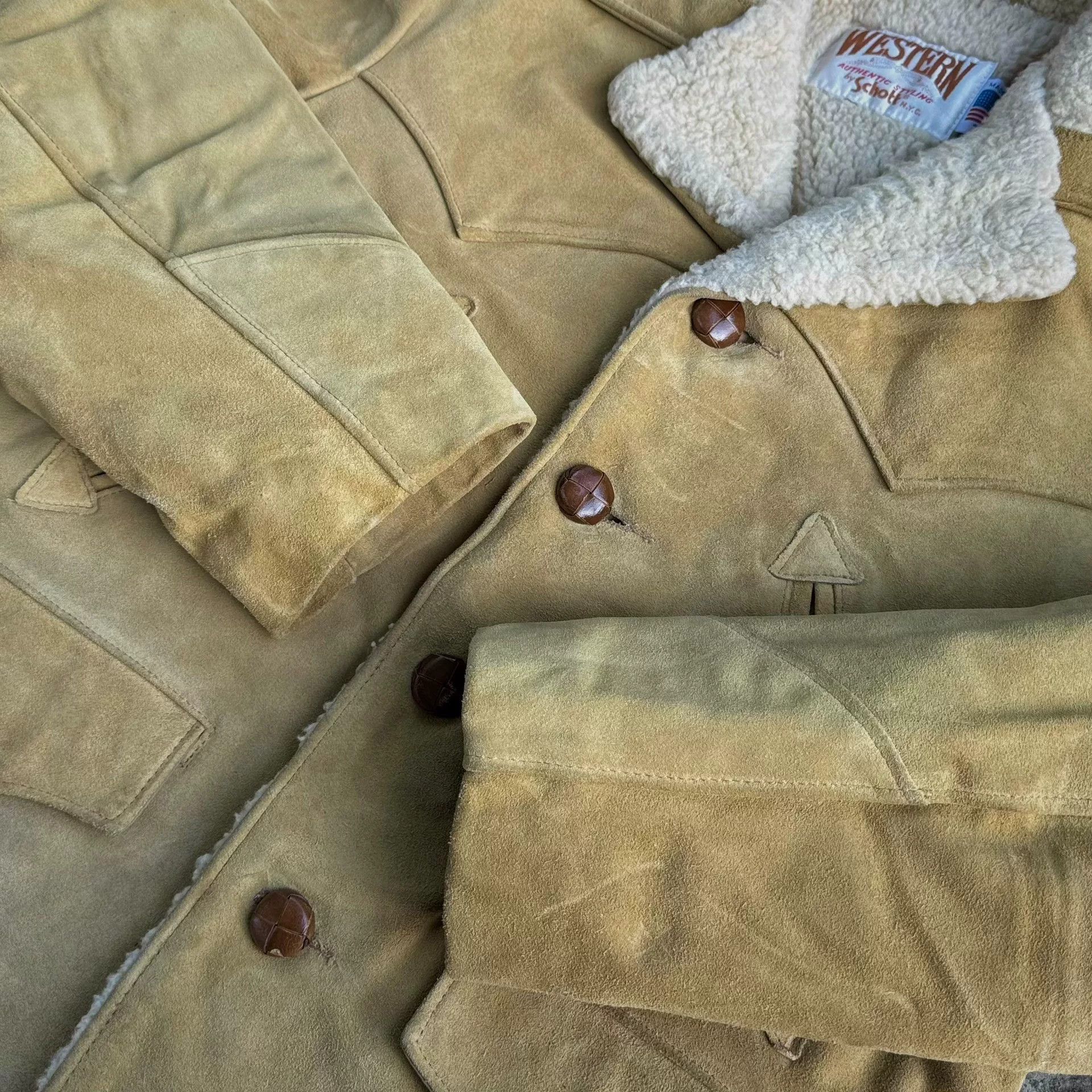 Vintage Vintage Schott Shearling Farmer Coat Size US S / EU 44-46 / 1 - 3 Thumbnail