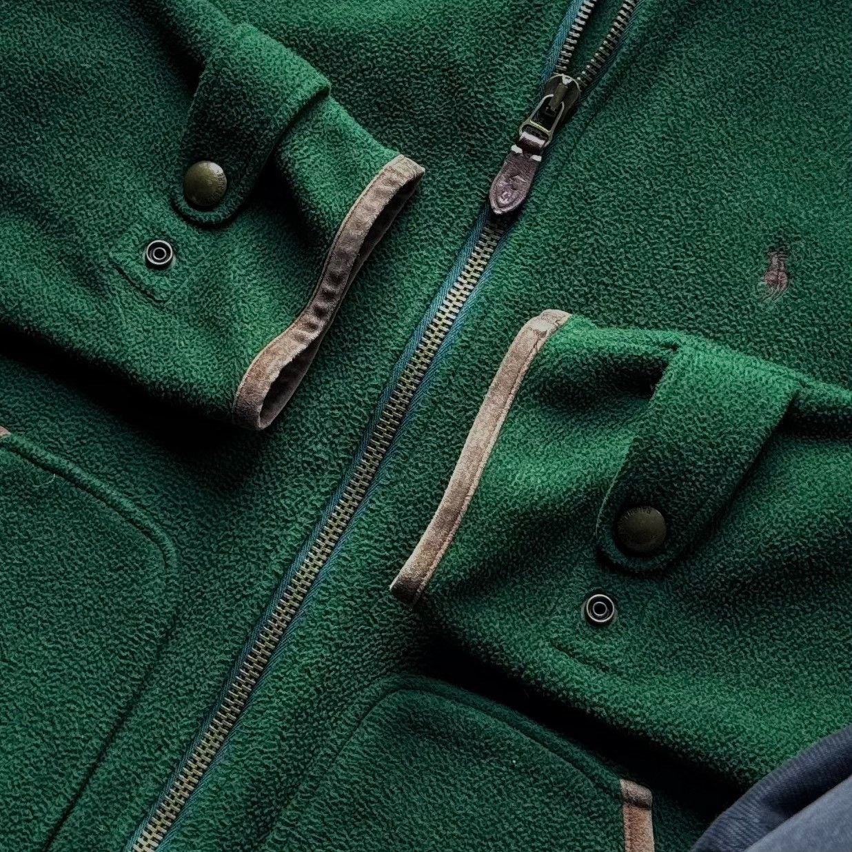 Vintage Vintage Polo Ralph Lauren Fleece Jacket Size US M / EU 48-50 / 2 - 2 Thumbnail