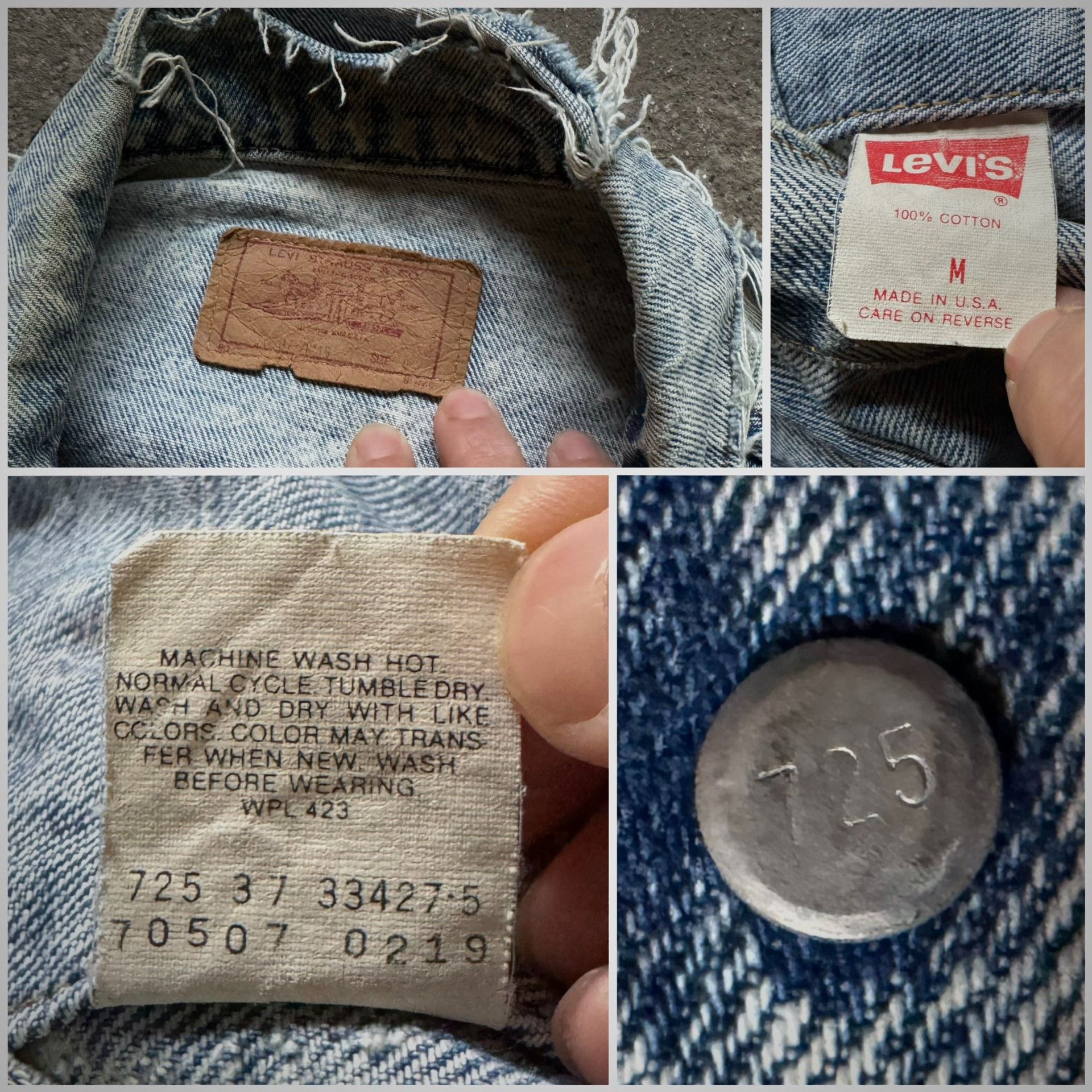 Vintage Vintage Levi's Distressed Denim Jacket Size US M / EU 48-50 / 2 - 3 Thumbnail