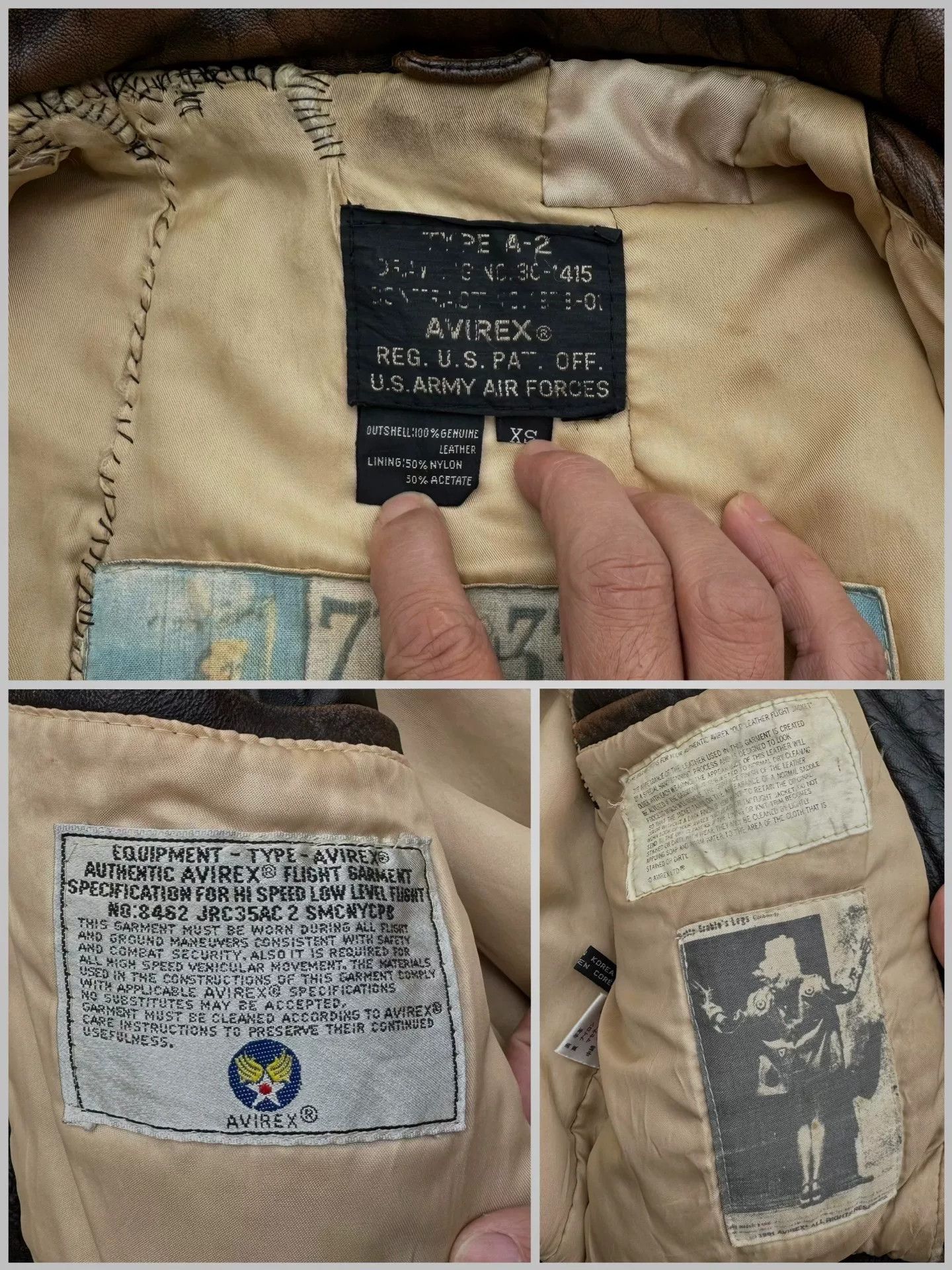 Vintage Vintage Avirex A2 50th Anniversary Jacket Size US L / EU 52-54 / 3 - 3 Thumbnail