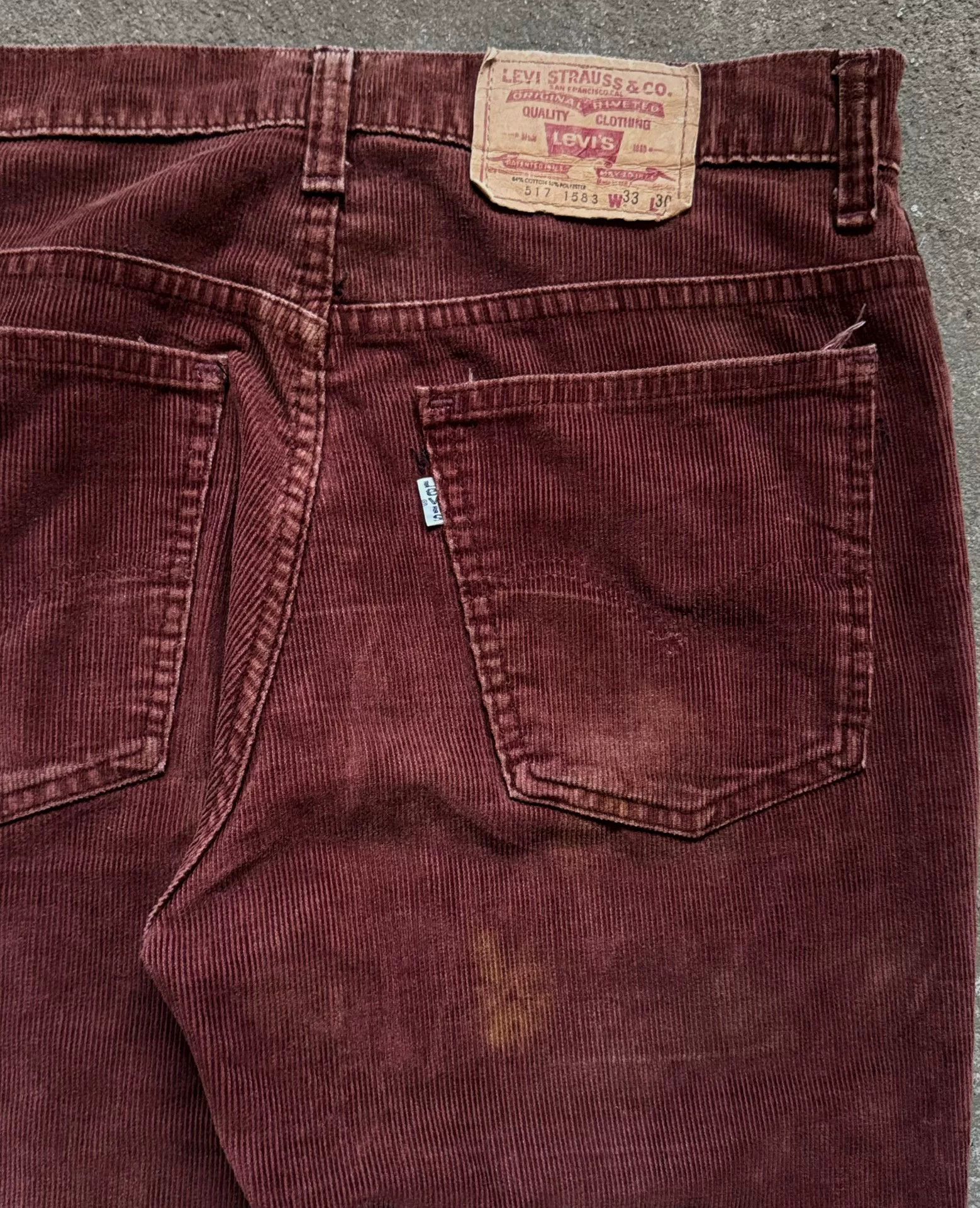 Vintage Vintage Levi's 517 Corduroy Flare Pants Size US 32 / EU 48 - 4 Thumbnail