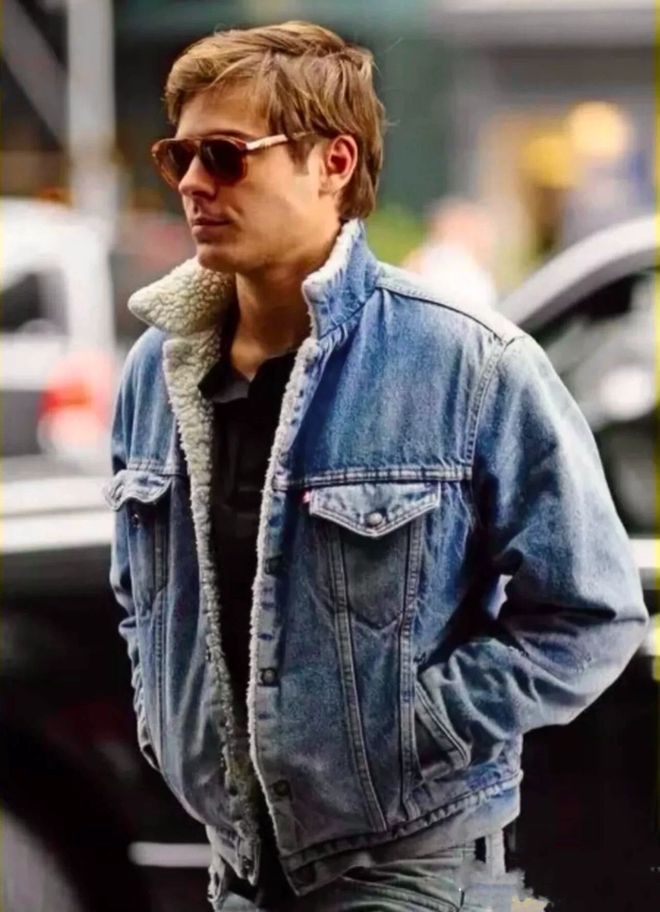 Vintage Vintage 1980s Levis Denim Boa Jacket Size US M / EU 48-50 / 2 - 2 Thumbnail