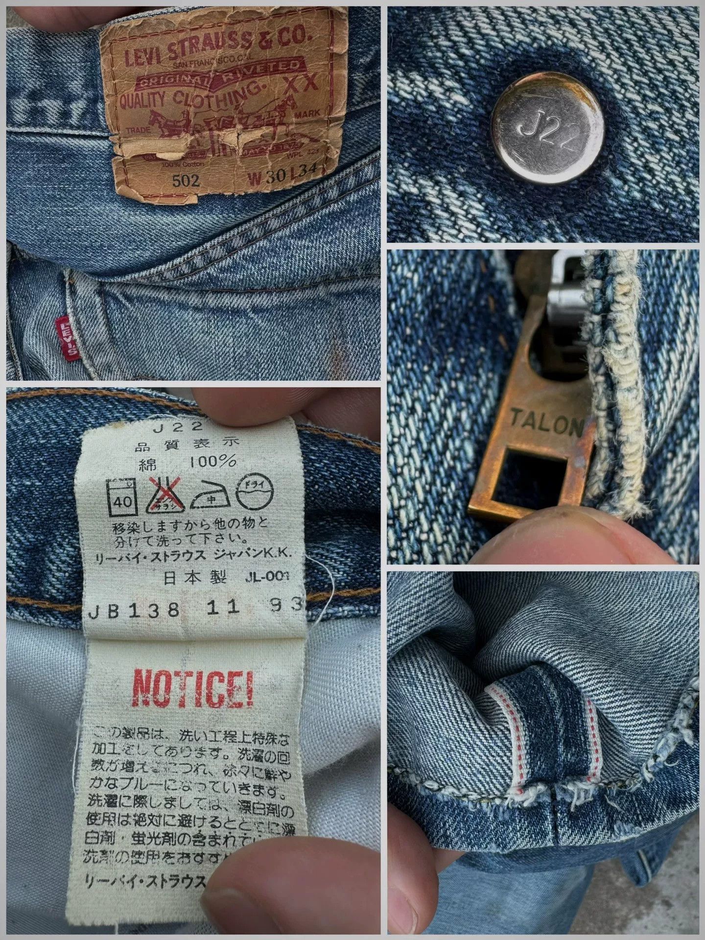 Vintage Vintage Levis LVC 502xx Jeans Size US 30 / EU 46 - 4 Thumbnail