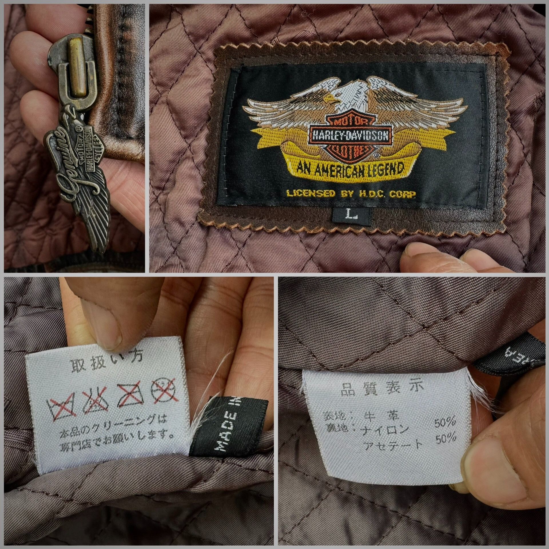 Vintage Vintage Harley Davidson Leather Jacket Size US L / EU 52-54 / 3 - 5 Thumbnail