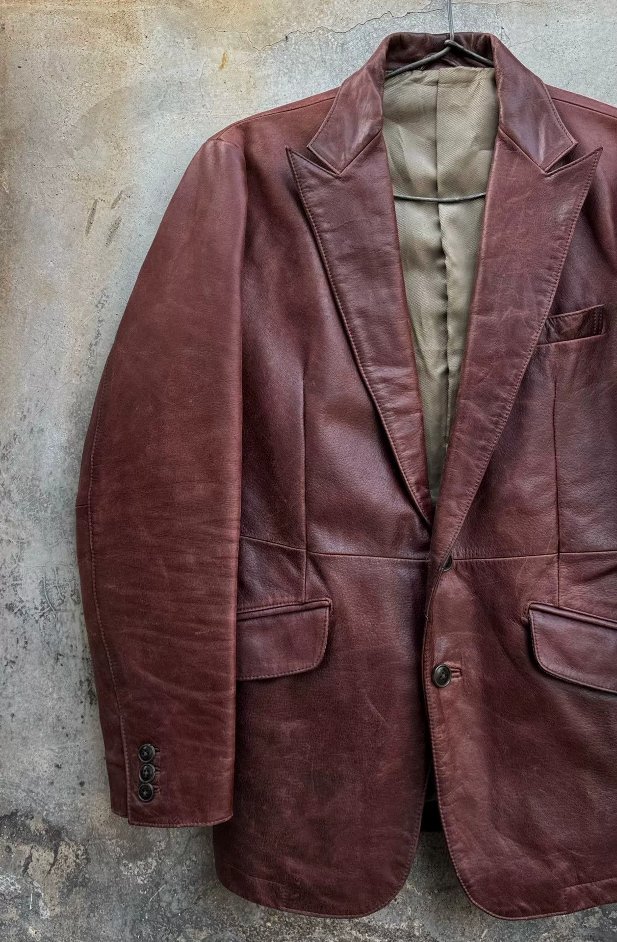 Vintage Vintage TornadoMart Leather Blazer Size US L / EU 52-54 / 3 - 2 Thumbnail