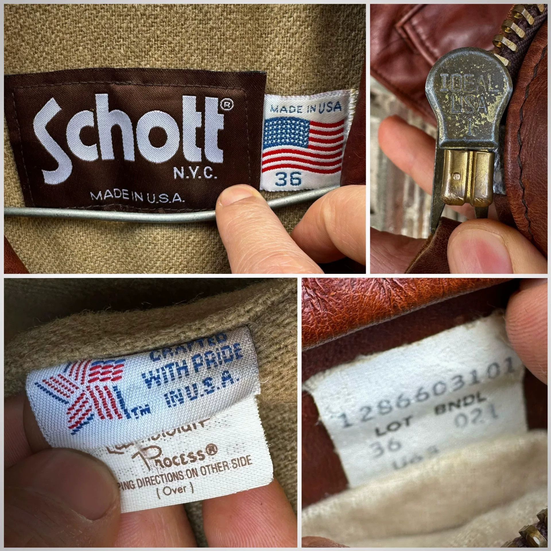 Vintage Vintage Schott U63 Leather Jacket Size US M / EU 48-50 / 2 - 6 Thumbnail
