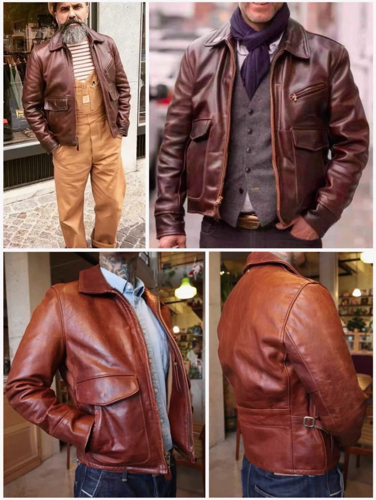 Vintage Vintage Schott U63 Leather Jacket Size US M / EU 48-50 / 2 - 2 Thumbnail