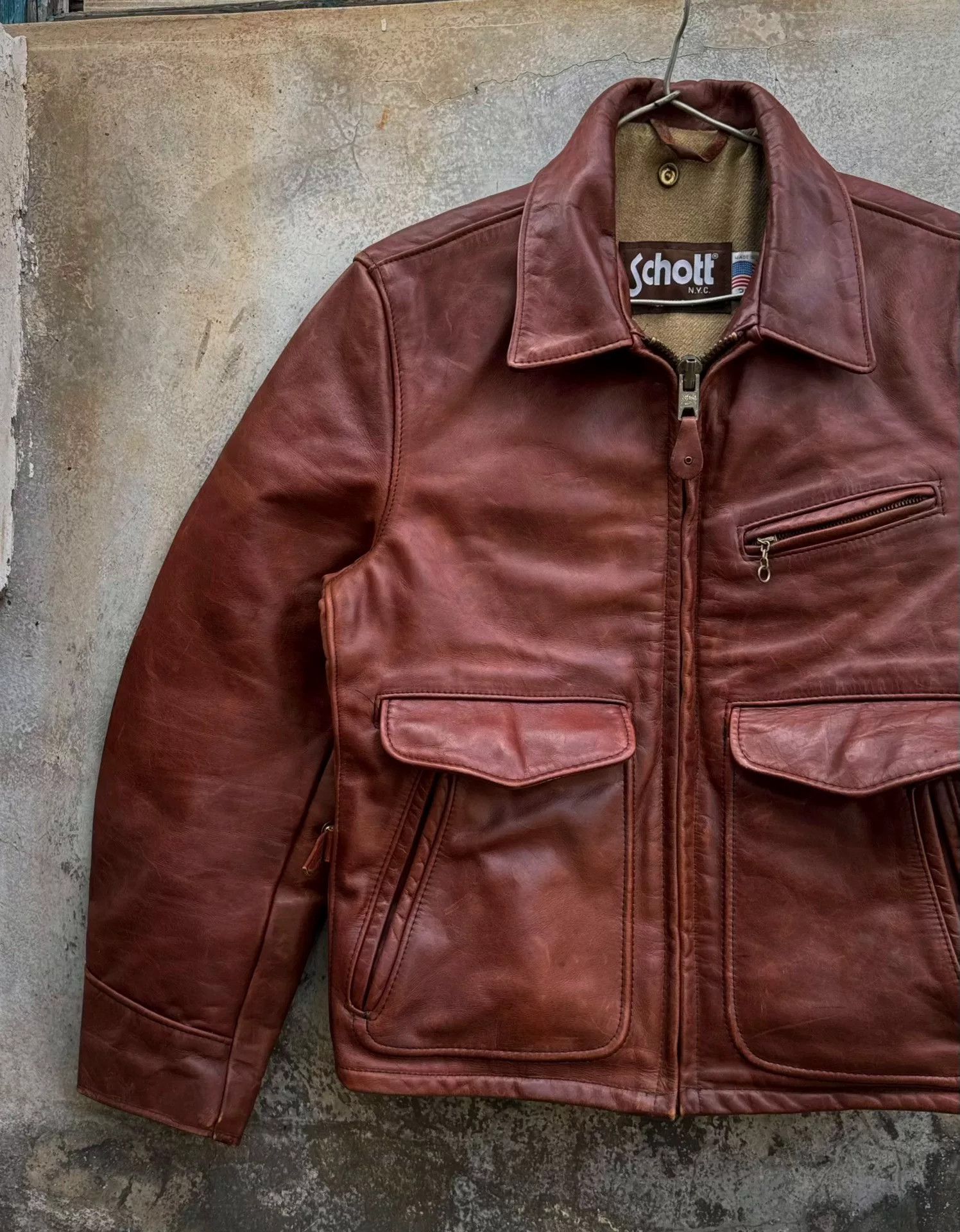 Vintage Vintage Schott U63 Leather Jacket Size US M / EU 48-50 / 2 - 4 Thumbnail