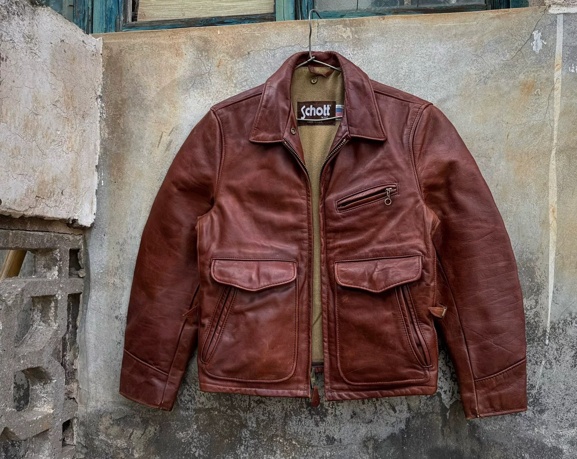 Vintage Vintage Schott U63 Leather Jacket Size US M / EU 48-50 / 2 - 3 Thumbnail