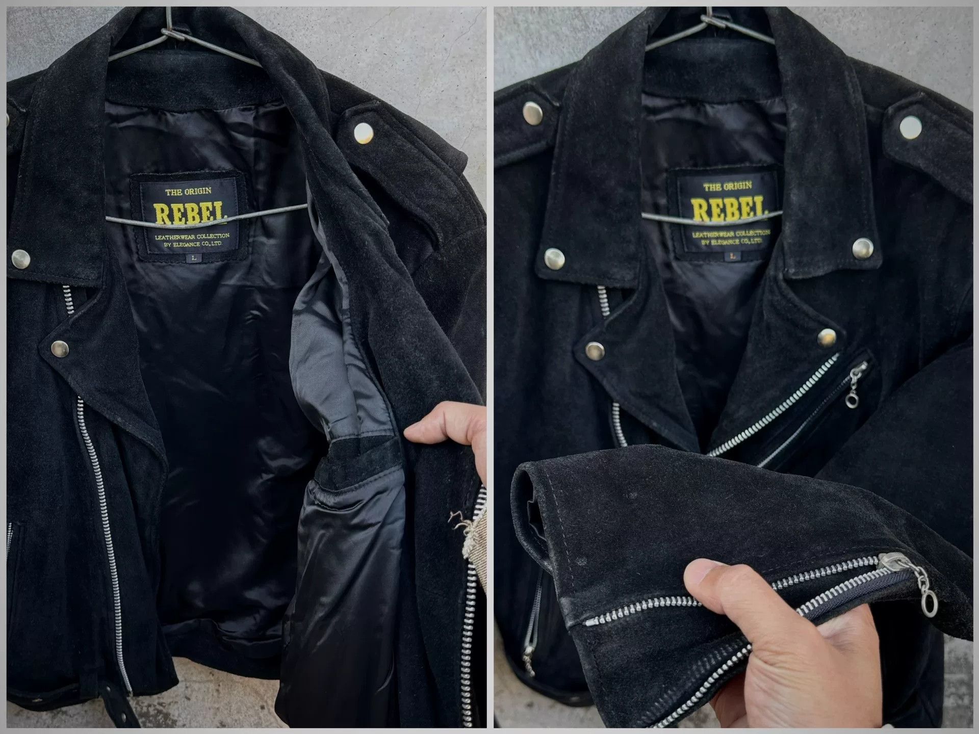 Vintage Vintage Rebel Moto Leather Jacket Size US L / EU 52-54 / 3 - 3 Thumbnail