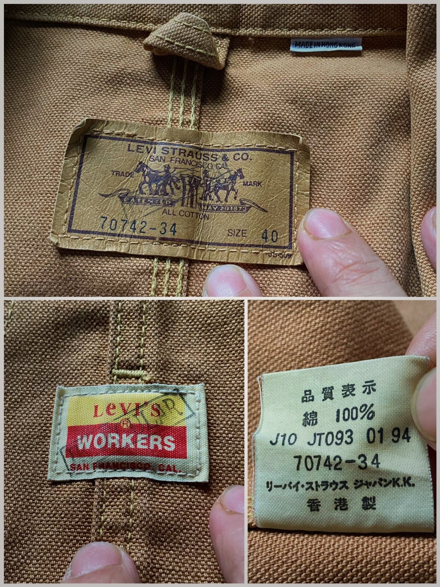 Vintage Vintage Levi's Workers Canvas Jacket Size US M / EU 48-50 / 2 - 3 Thumbnail