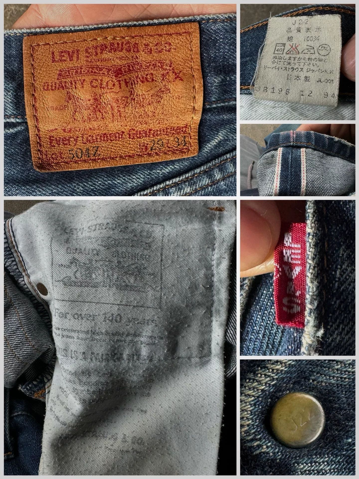 Vintage Vintage Levi's LVC 504ZXX 1994 Japan Size US 30 / EU 46 - 3 Thumbnail