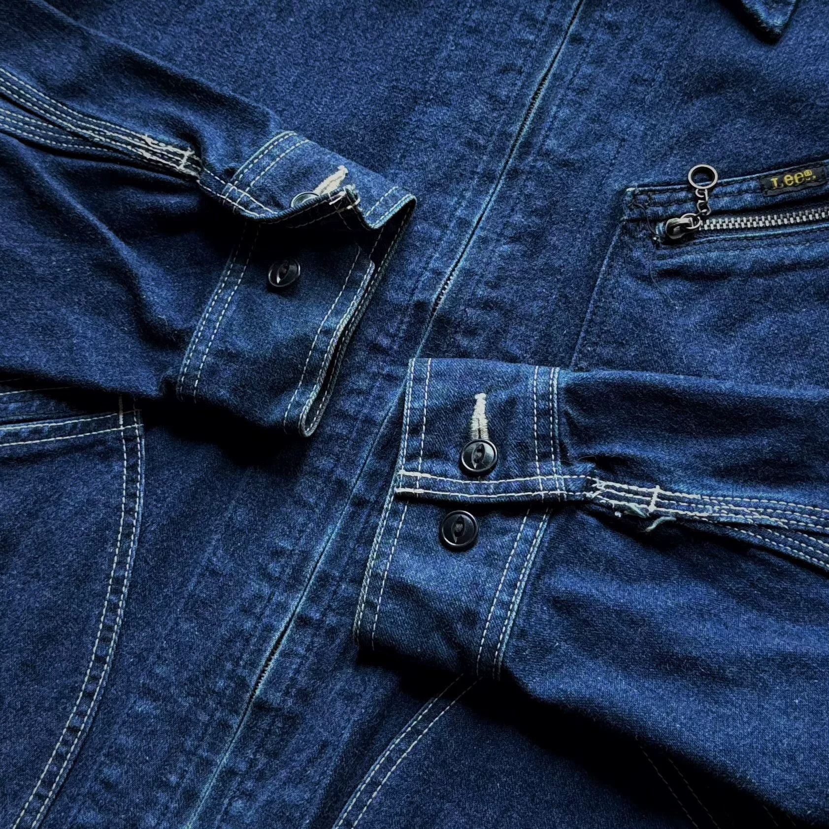 Vintage Vintage Lee 91B Denim Jacket Size US L / EU 52-54 / 3 - 3 Thumbnail