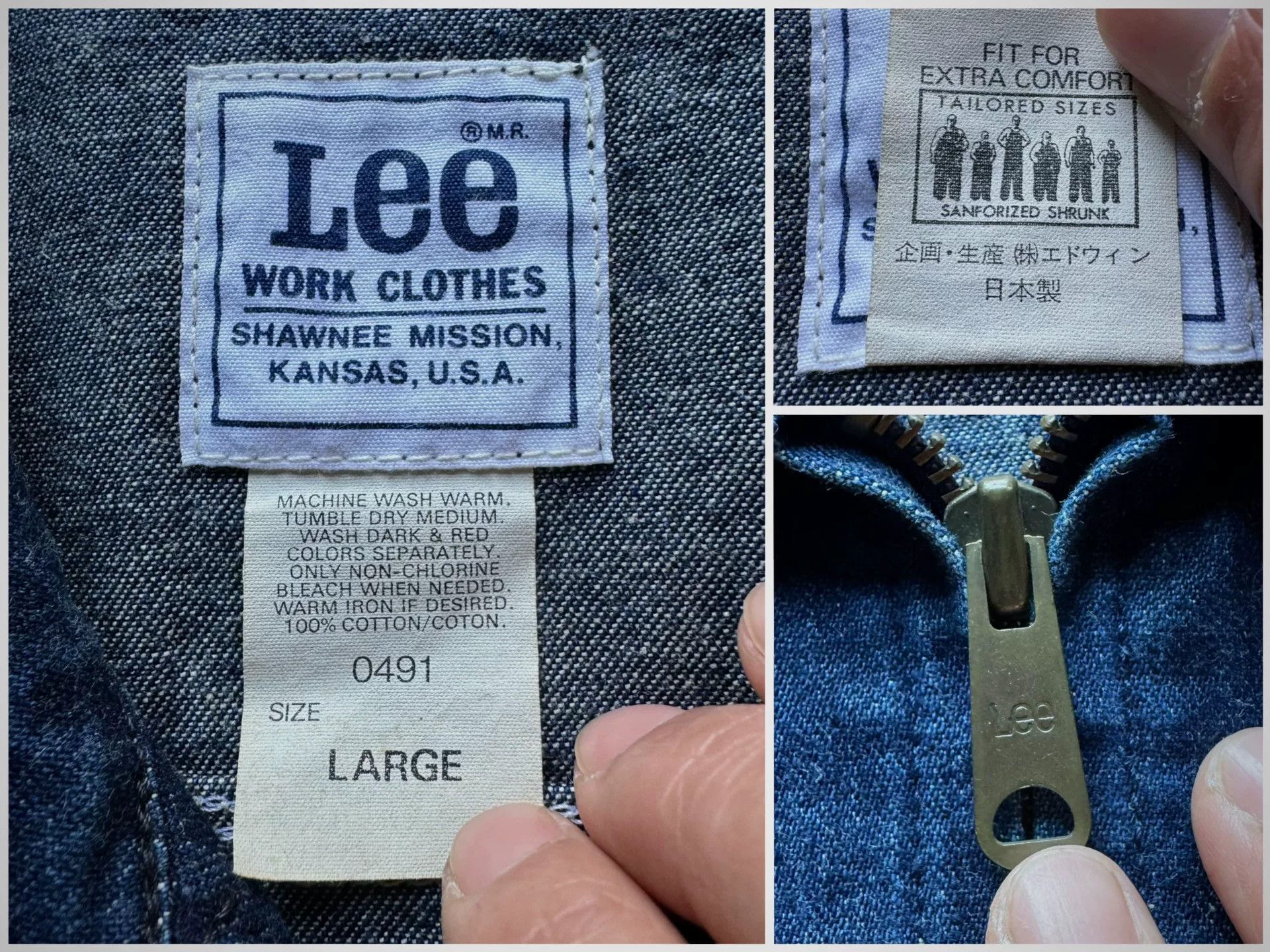 Vintage Vintage Lee 91B Denim Jacket Size US L / EU 52-54 / 3 - 4 Thumbnail