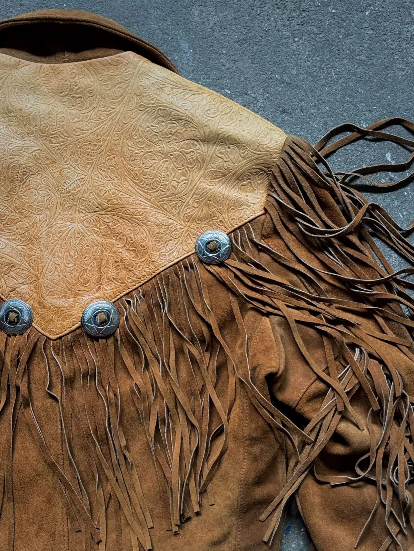 Vintage Vintage Schott Western Fringe Leather Jacket Size US S / EU 44-46 / 1 - 6 Thumbnail