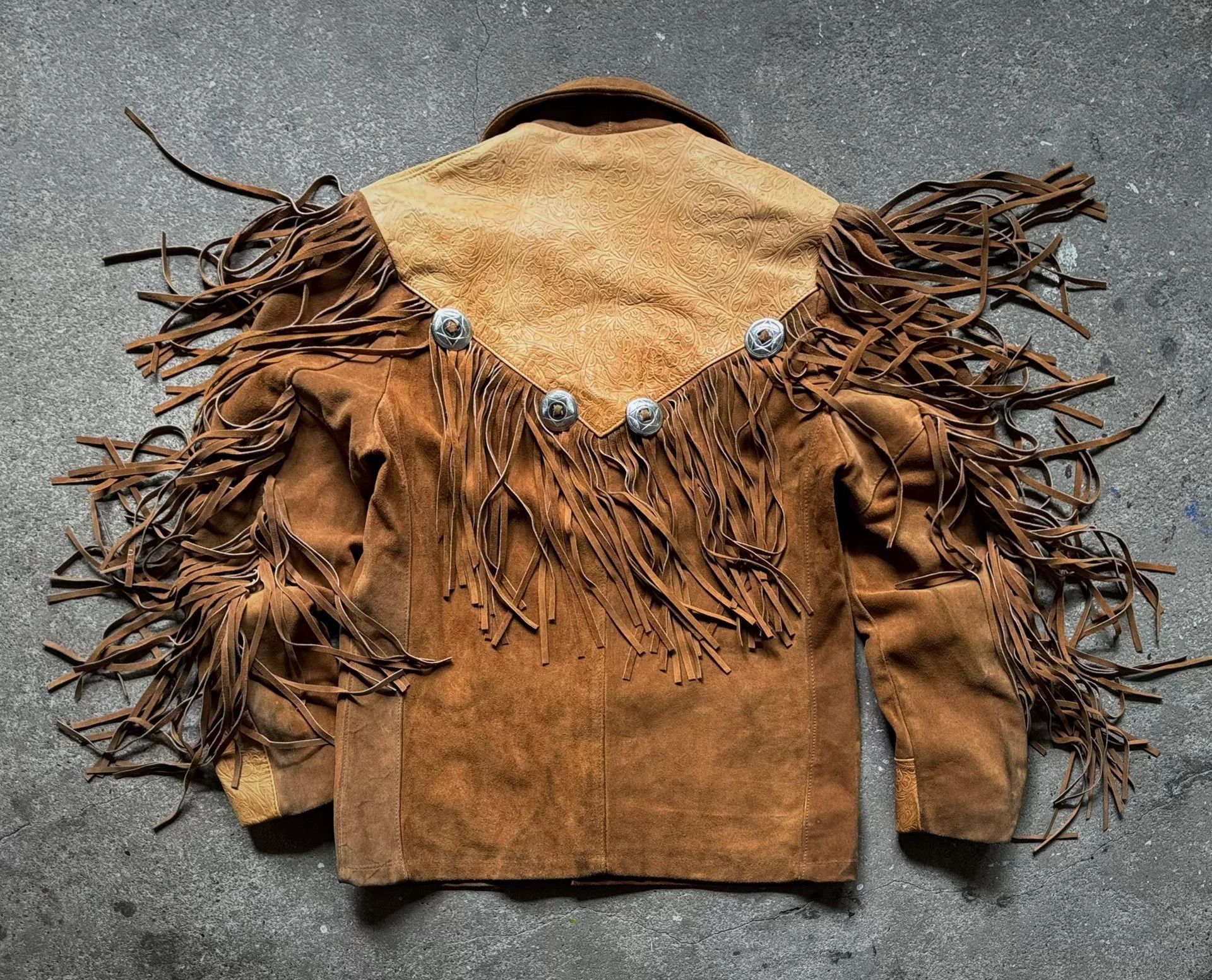 Vintage Vintage Schott Western Fringe Leather Jacket Size US S / EU 44-46 / 1 - 7 Thumbnail