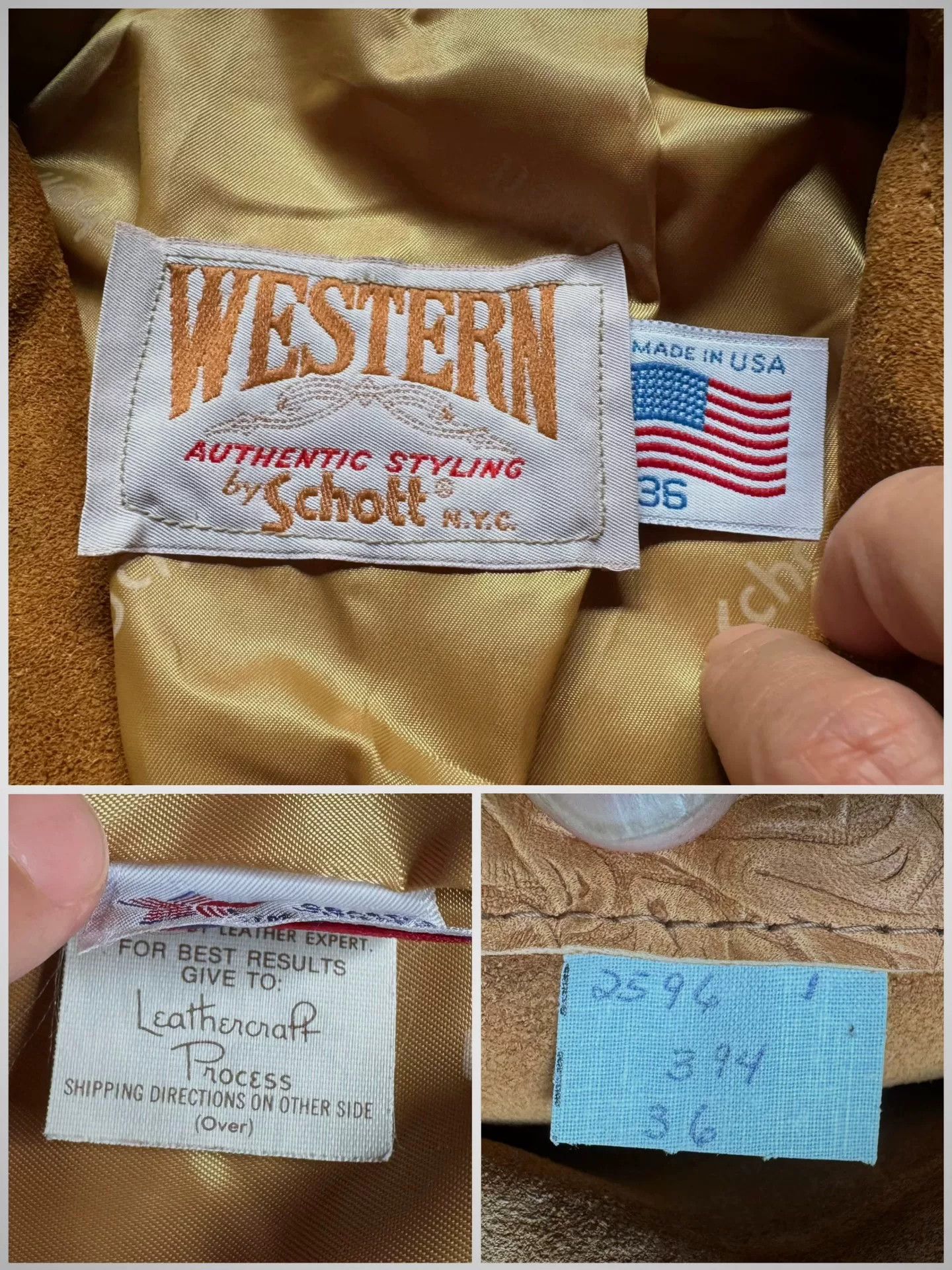 Vintage Vintage Schott Western Fringe Leather Jacket Size US S / EU 44-46 / 1 - 5 Thumbnail