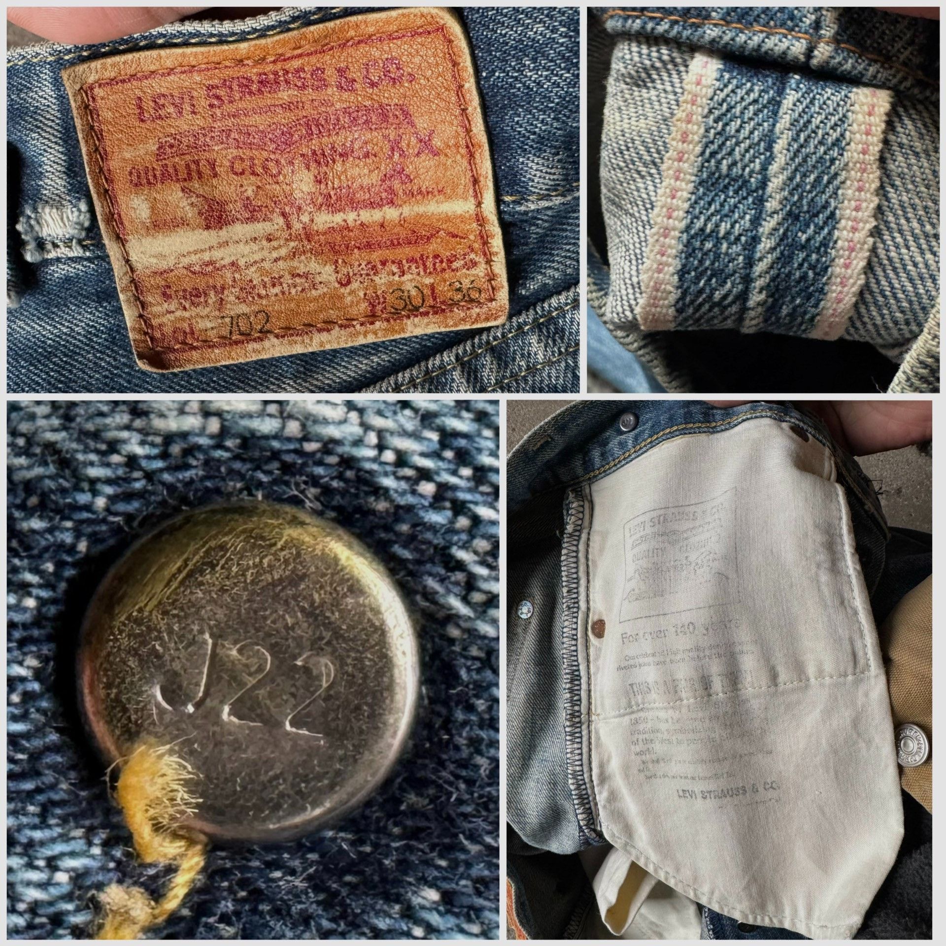 Vintage Vintage Levi's LVC S702xx Jeans Size US 30 / EU 46 - 3 Thumbnail