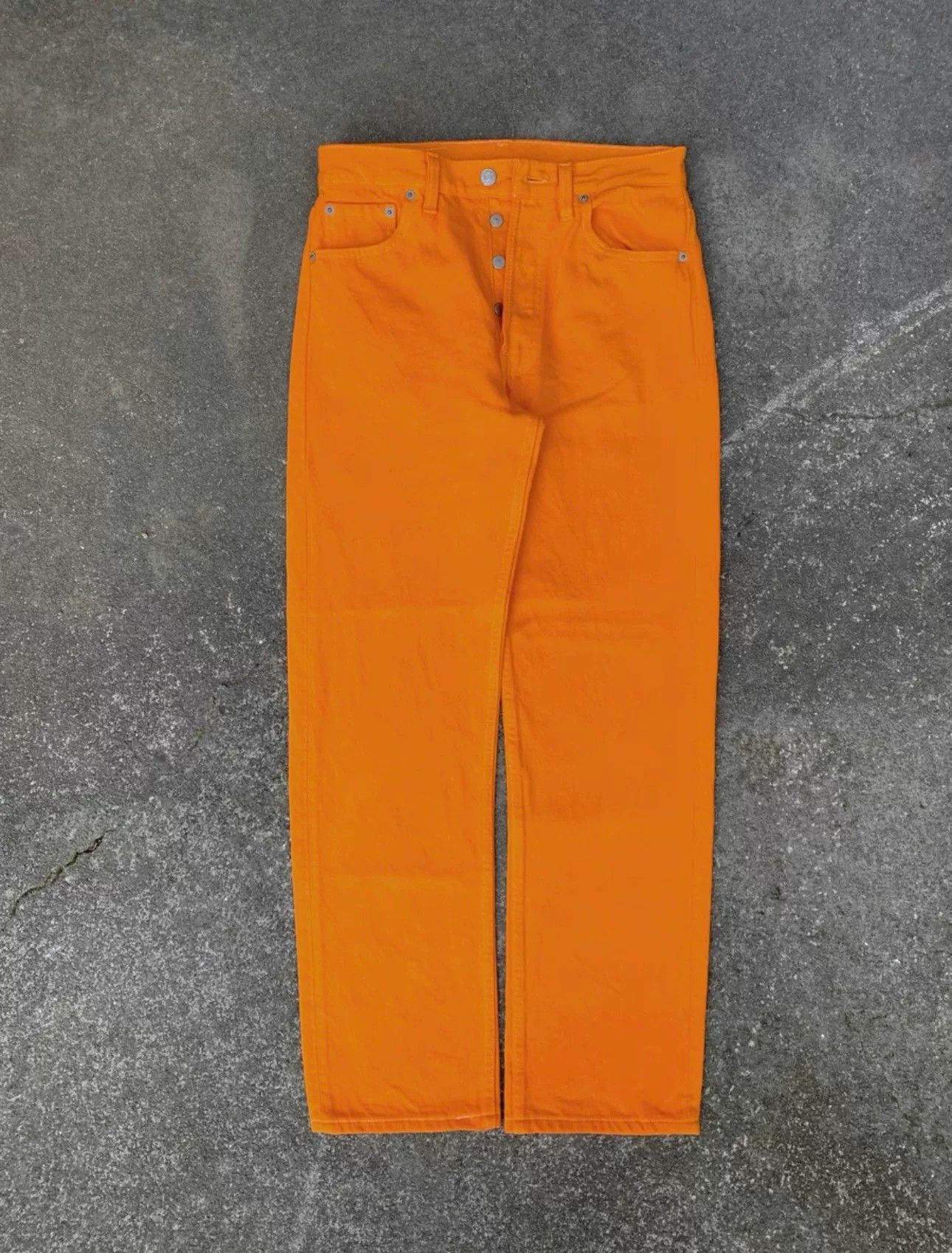 Vintage Vintage 1994 Levis 501 Orange USA Size 27" / US 4 / IT 40 - 6 Thumbnail