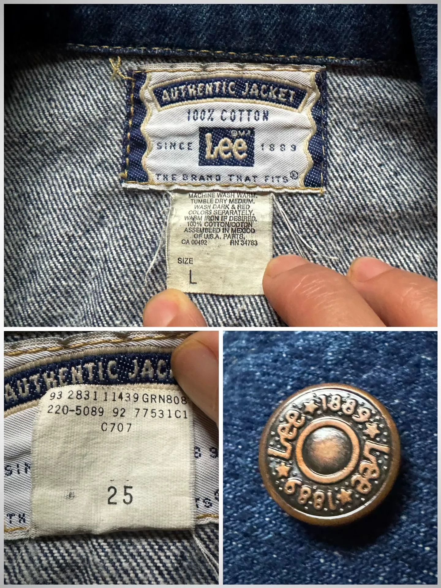 Vintage Vintage Lee Denim Jacket USA 1980s-90s Size US S / EU 44-46 / 1 - 4 Thumbnail