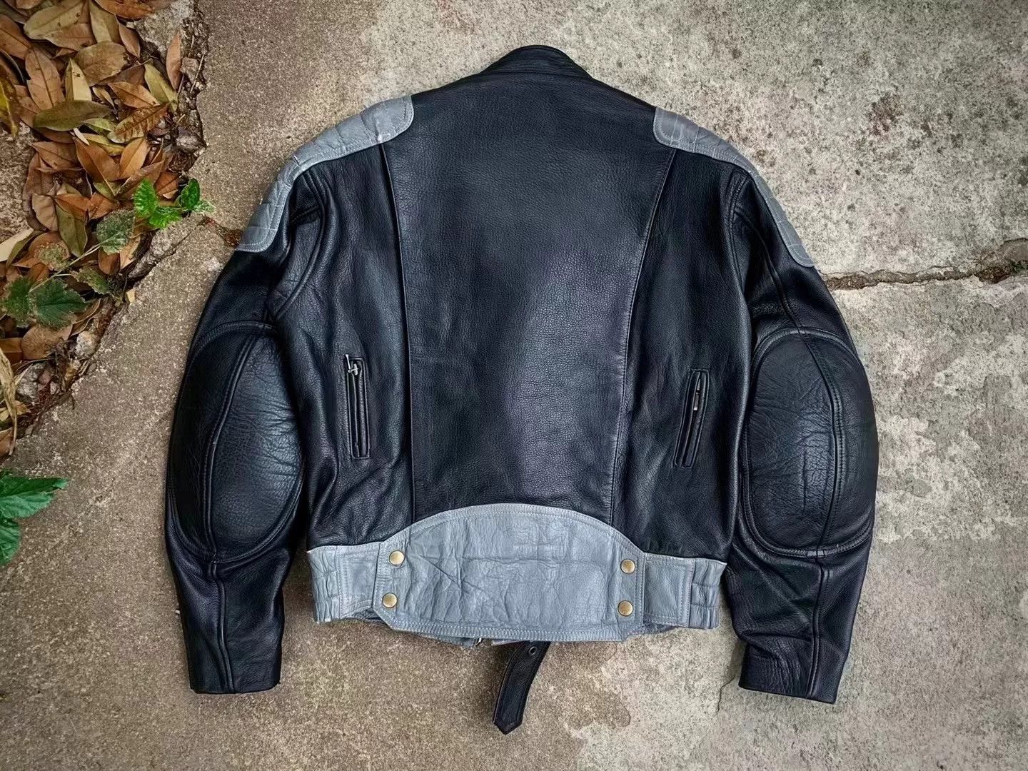Vintage Vintage Nichiwa 1990s Moto Leather Jacket Size US M / EU 48-50 / 2 - 5 Thumbnail