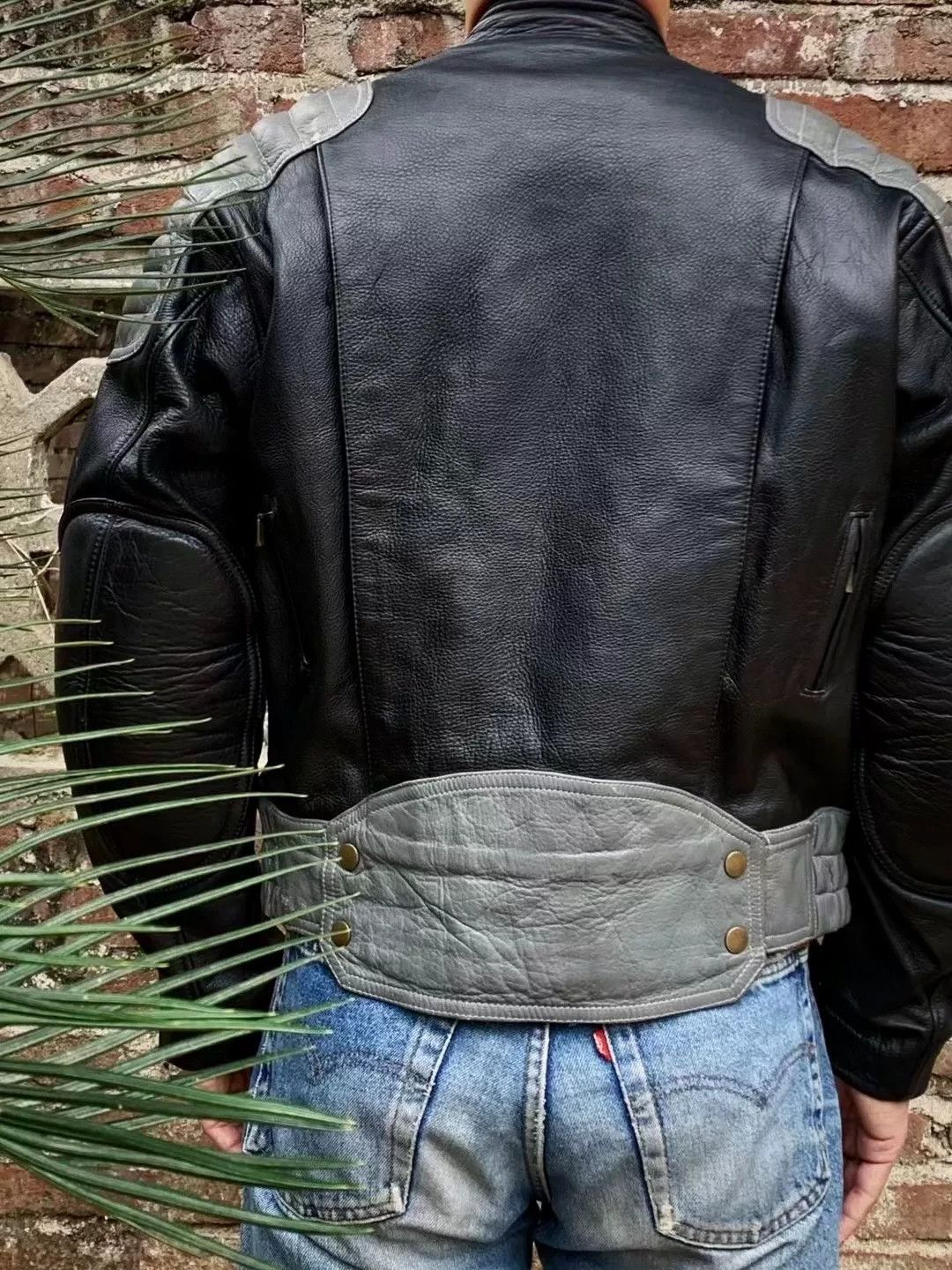Vintage Vintage Nichiwa 1990s Moto Leather Jacket Size US M / EU 48-50 / 2 - 7 Thumbnail