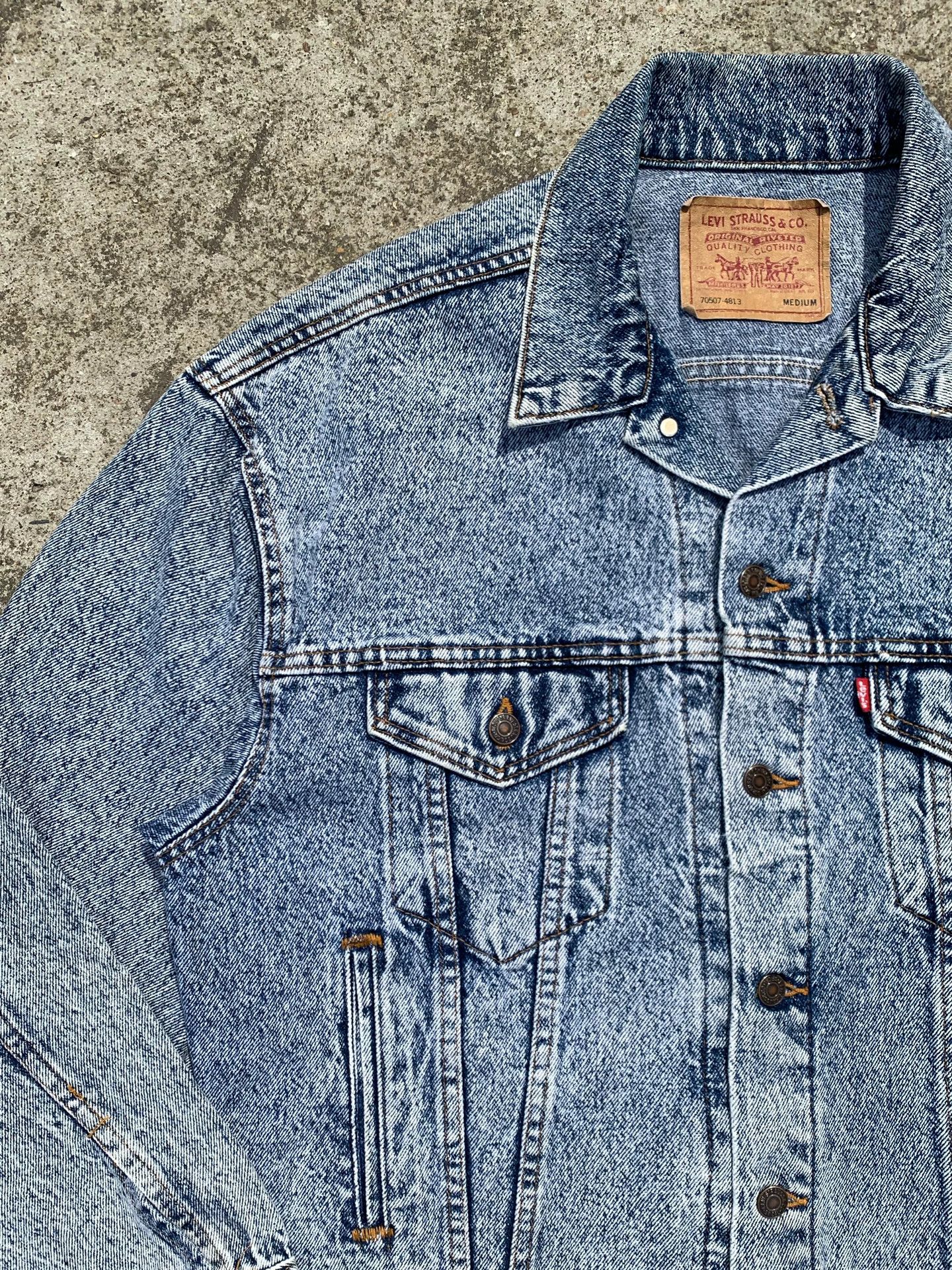 Vintage Vintage Levi's 1991 US Snow Wash Denim Jacket Size US XL / EU 56 / 4 - 2 Thumbnail
