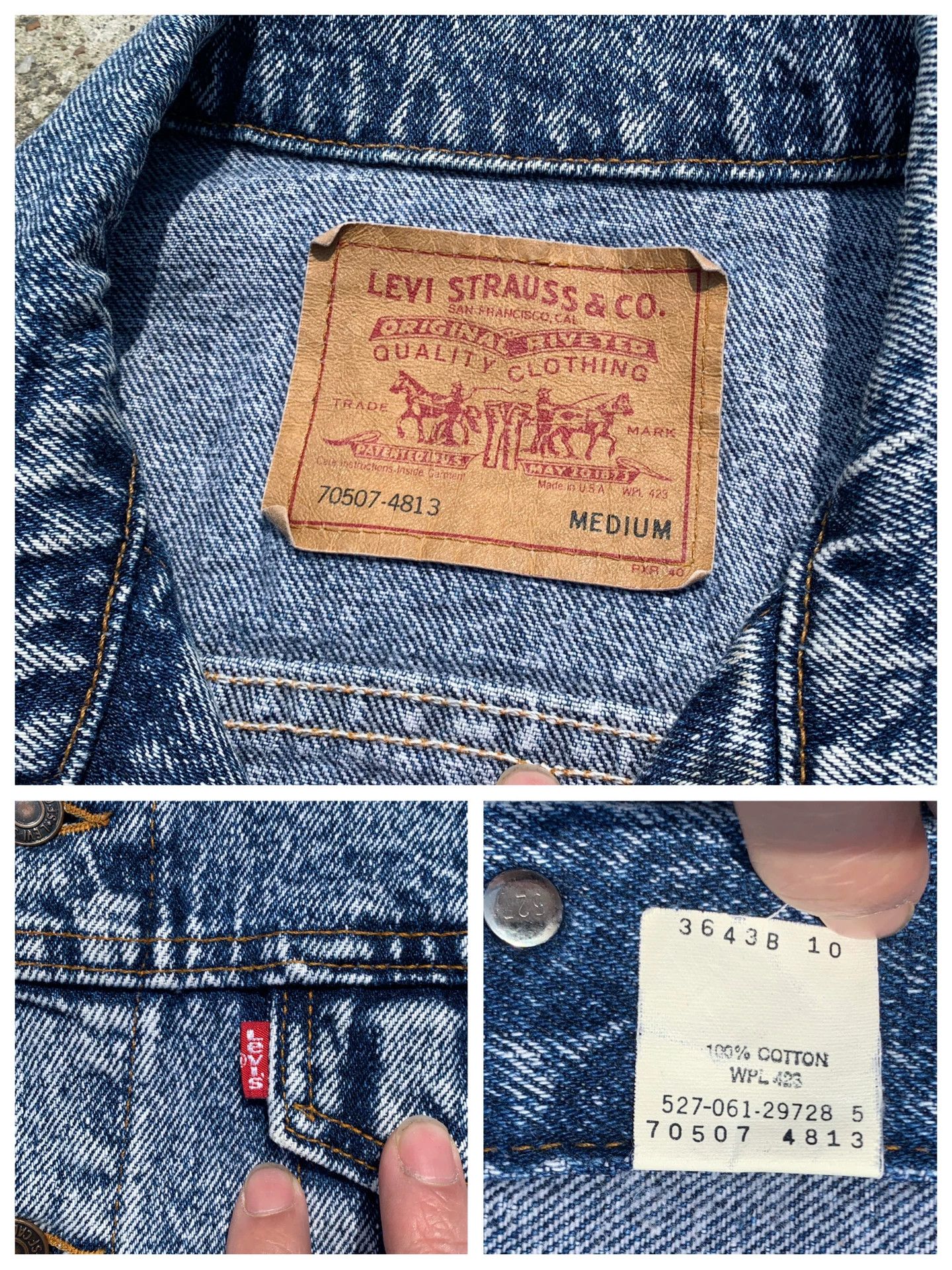 Vintage Vintage Levi's 1991 US Snow Wash Denim Jacket Size US XL / EU 56 / 4 - 3 Thumbnail