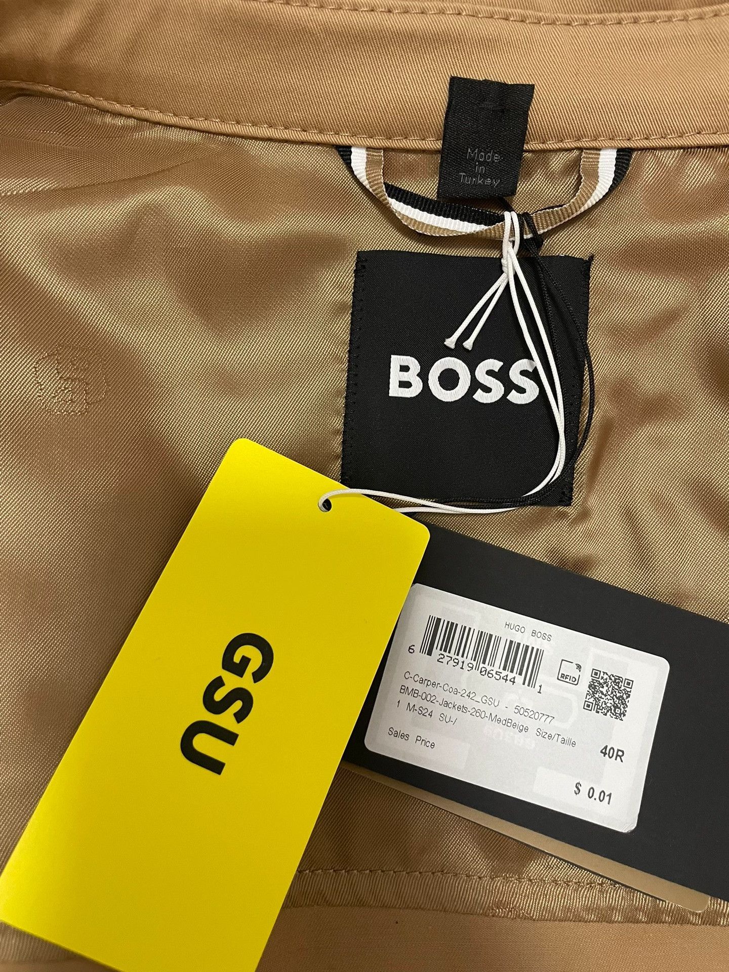Hugo Boss Hugo Boss Embroidered Logo Cotton Jacket Size US M / EU 48-50 / 2 - 5 Thumbnail