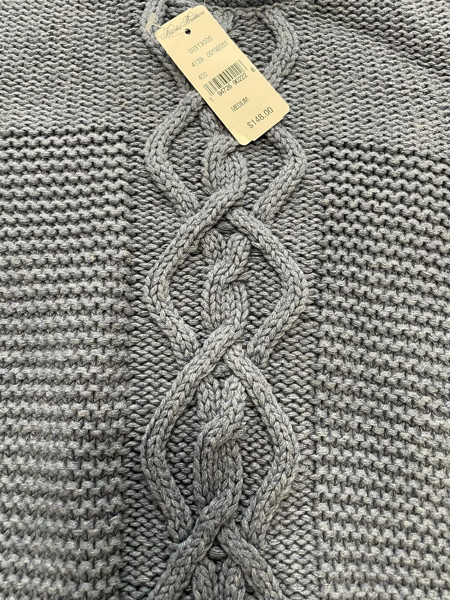 Brooks Brothers Brooks Brothers Men's Cable Knit Sweater Size US M / EU 48-50 / 2 - 3 Thumbnail