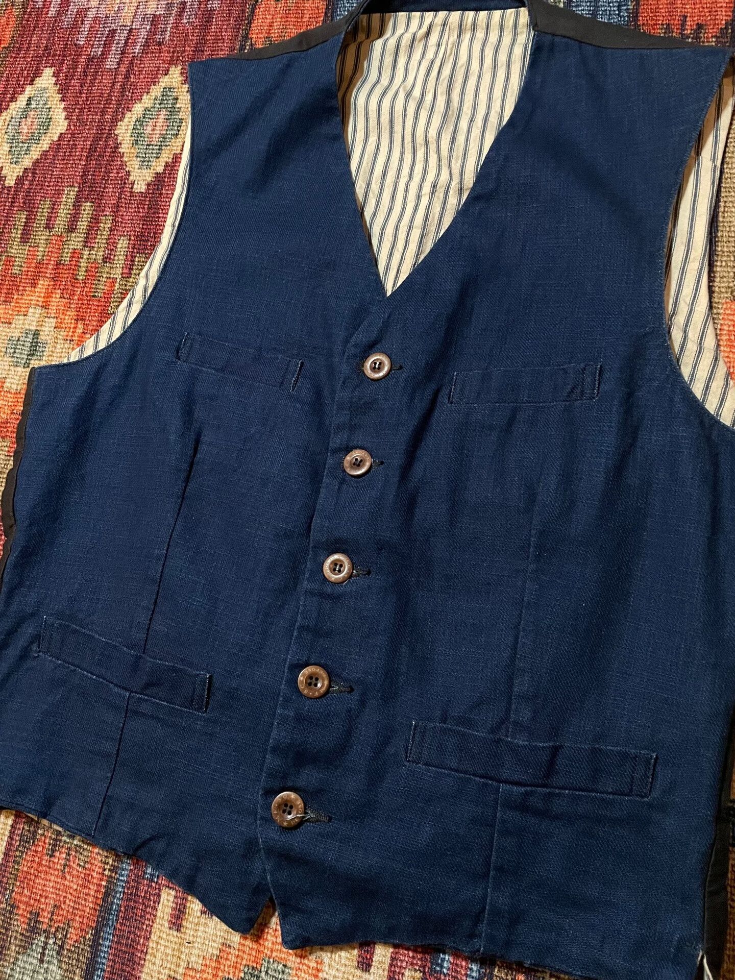 Mister Freedom Mister Freedom Indigo Dyed Work Vest Size US M / EU 48-50 / 2 - 3 Thumbnail